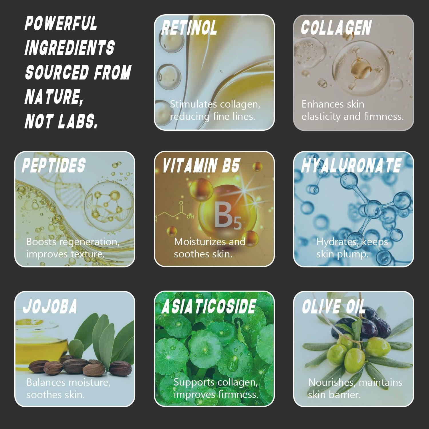 6-in-1 Mens Face Moisturizer - Unscented Anti Aging & Wrinkle Men's Face Lotion Face Cream for Men with Retinol Collagen Peptides, Reduce the Look of Eye Bags, Dark Circles and Puffiness 4.23 Oz - Image 5