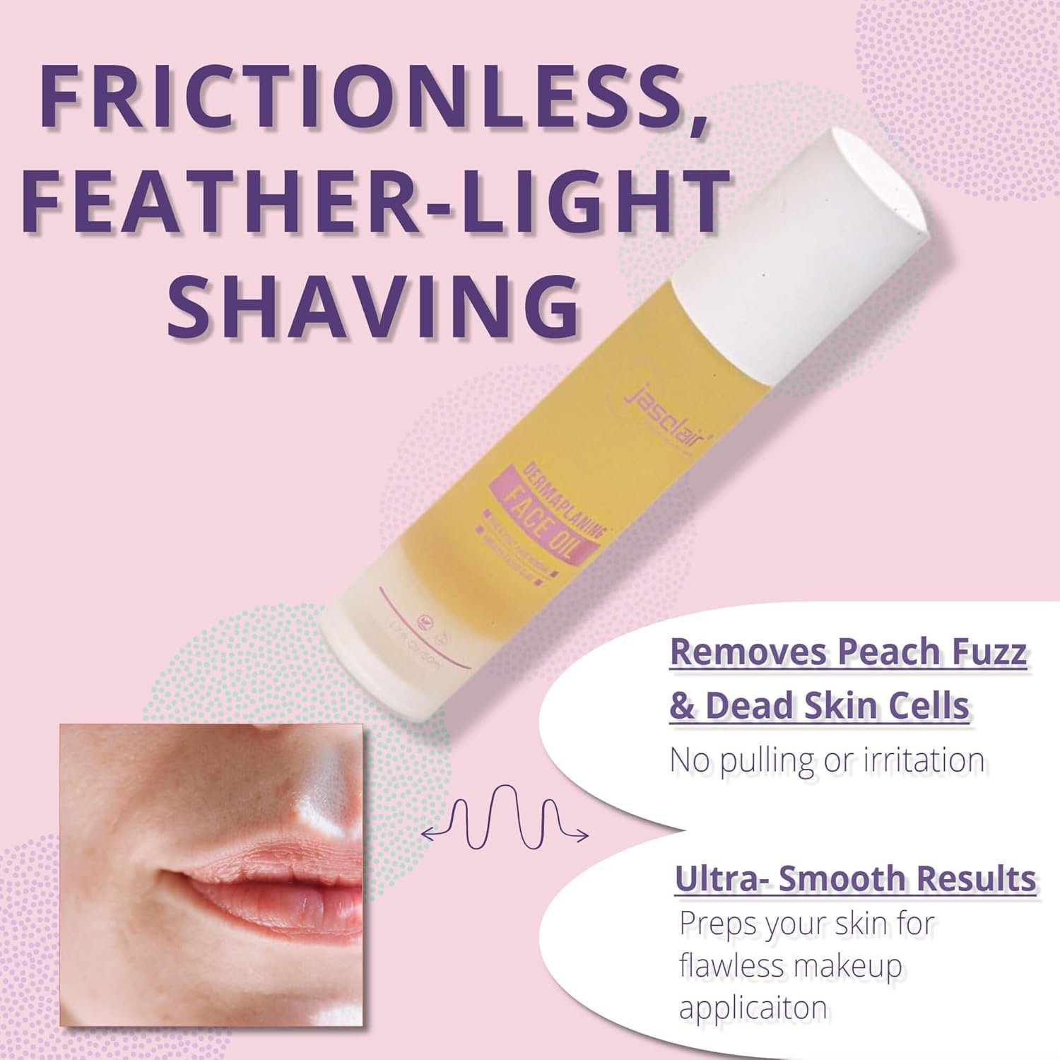 Dermaplaning Oil - Smooth Glide Skin Barrier Shave Oil for Women - Use with Dermaplaning Tool, Facial & Eyebrow Razor, Microblades- Softens Skin Pre & Post Shave - Image 4