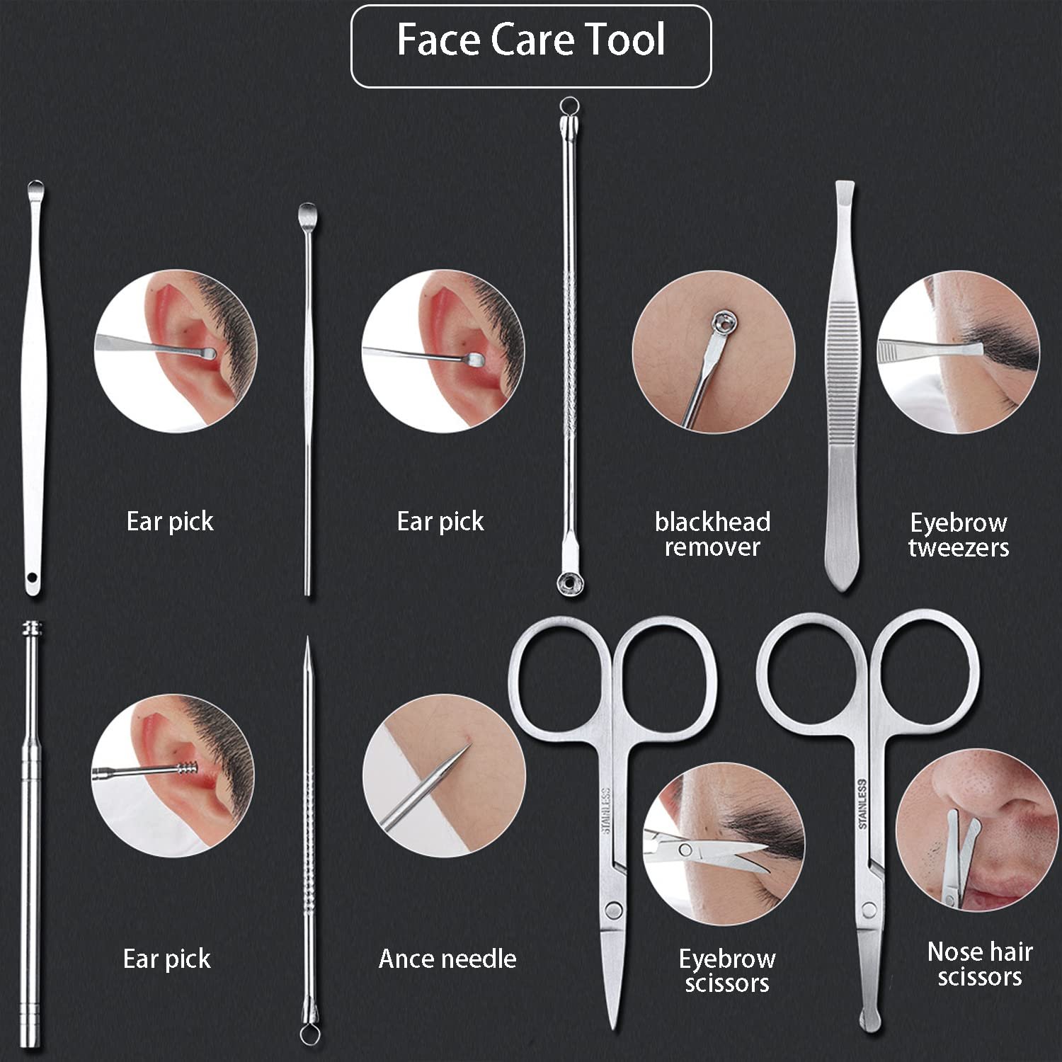 Manicure Set Nail Clippers Pedicure Kit 20 Pieces Stainless Steel Manicure Kit, Professional Grooming Kits, Nail Care Tools with Travel Case - Image 7