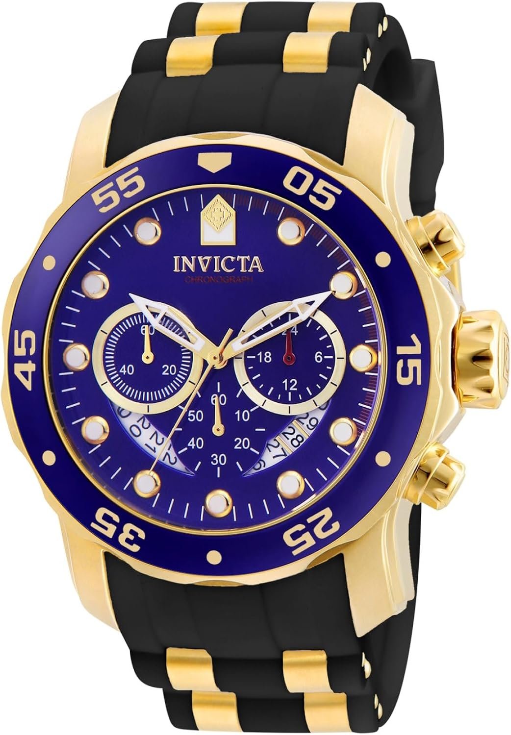 Invicta Men's 6983 Pro Diver Collection Chronograph Blue Dial Black Polyurethane Watch - Image 2