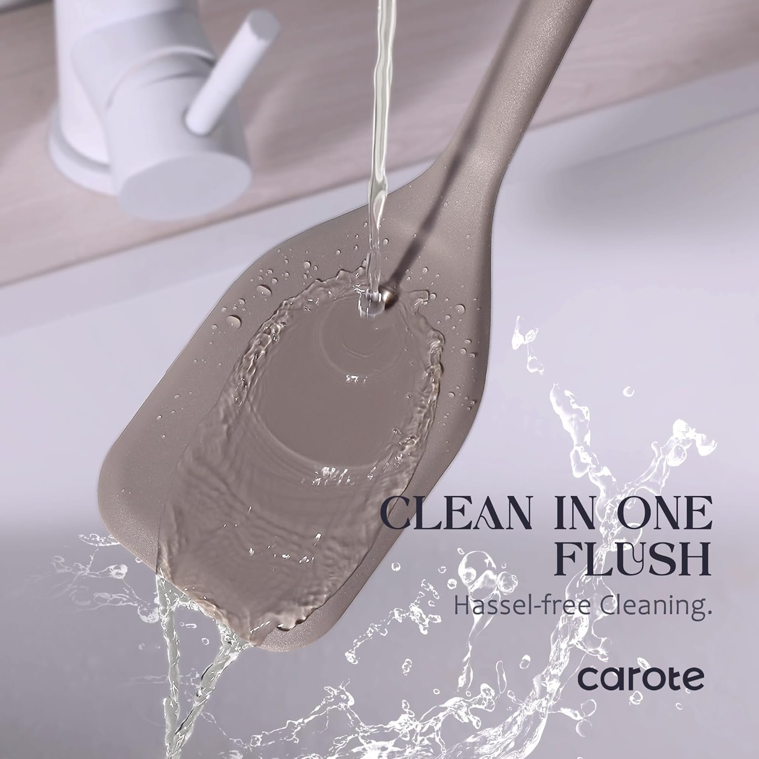 CAROTE Silicone Cooking Utensils Set, 26Pcs Kitchen Utensils Set for Non-Stick Cookware, Dishwasher Safe Kitchen Gadgets Tools, Heat Resistant Spatula Set - Image 7