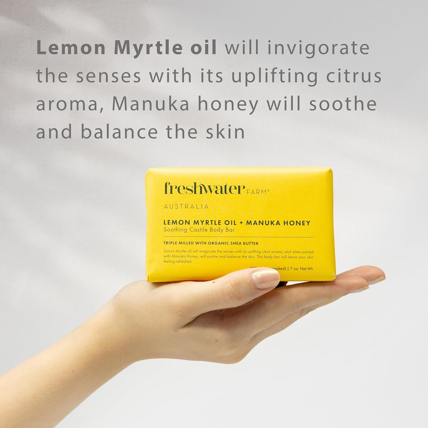 Natural Soap Bar- Lemon Myrtle+Manuka Honey- 7 oz x 8 Pack- Castile Bar Soap, Natural Soap Bar, Bar Soap, Body Soap Bars- Essential Oils For Sensitive Skin - Image 4