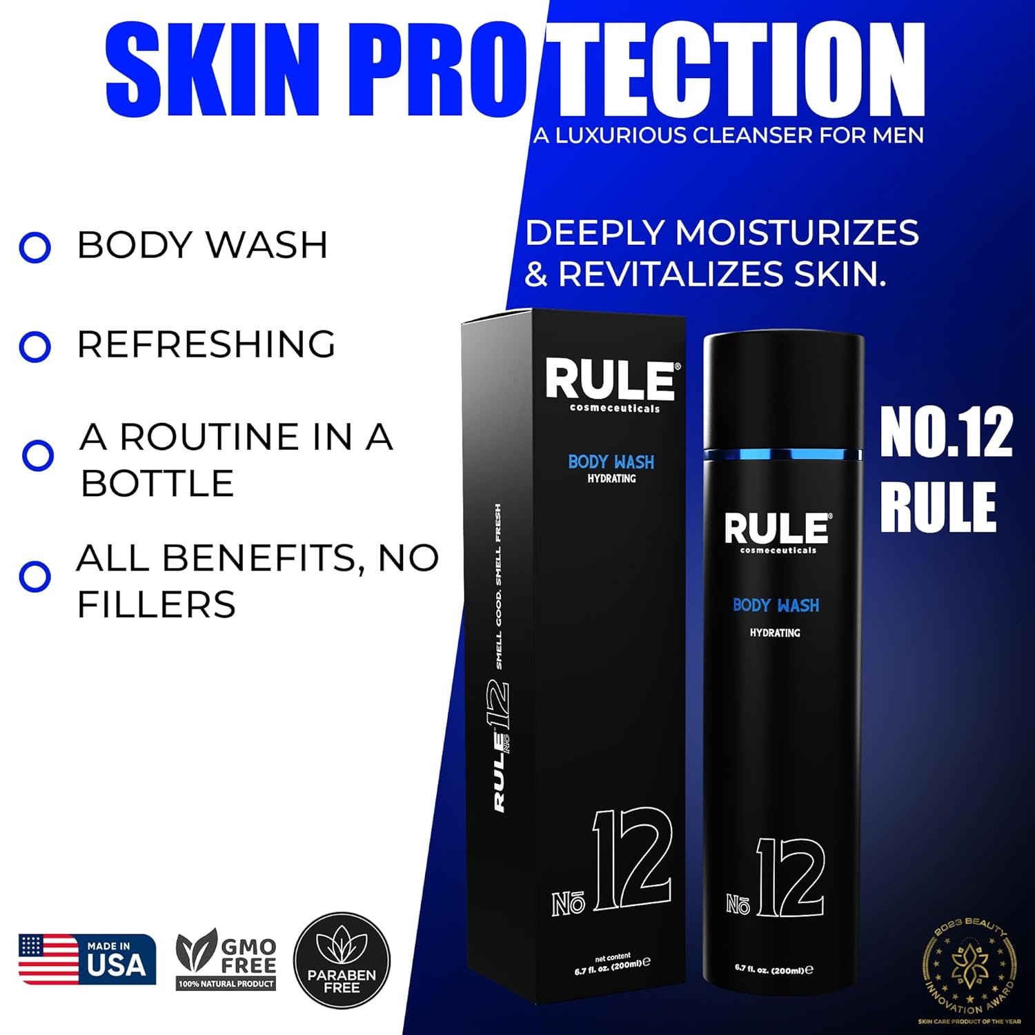 No.12 Body Wash, Shower Gel for Men, Men’s Body Wash with Shea Butter, Aloe Vera and Coconut Oil for Skin, Cleanse, Revitalize & Restore, 200 mL - Image 5