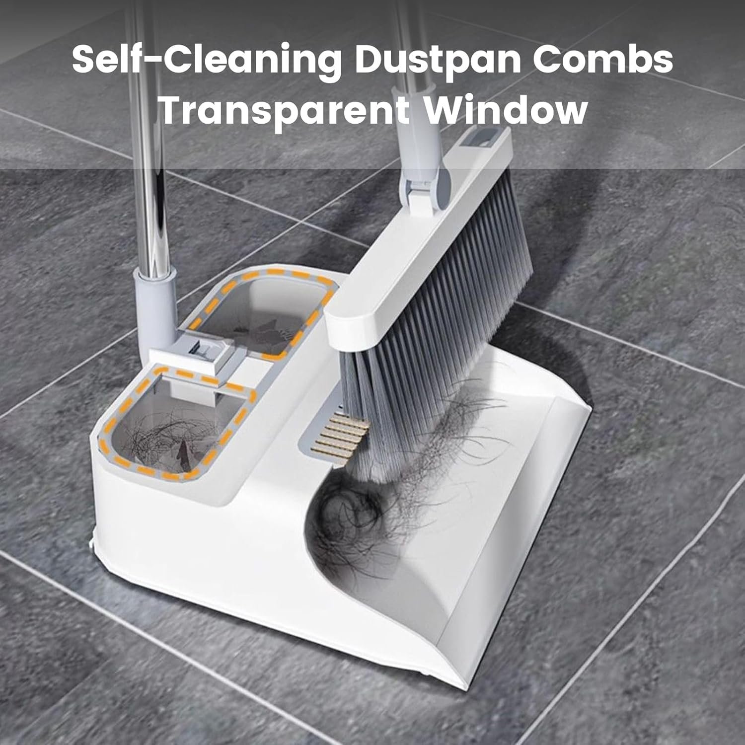 Broom with Dustpan Combo Set,51” Adjustable Long Handle,Broom and Dustpan,Durable & Versatile,All-in-One Effortless Cleaning for All Floors - Image 10