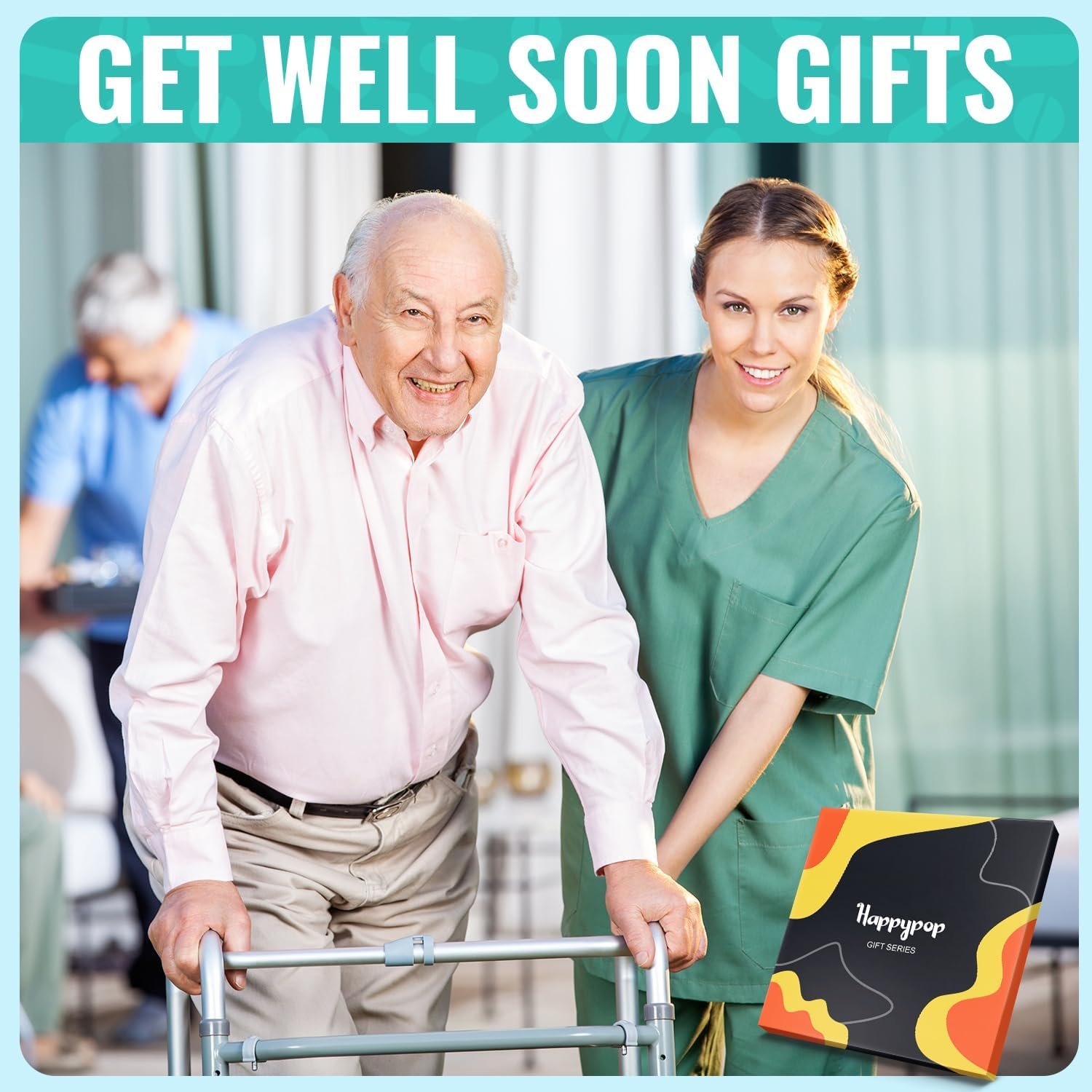 HAPPYPOP Get Well Soon Gifts for Men Women - After Surgery Gift, Cancer Awareness Chemo Recovery Sock - Image 3