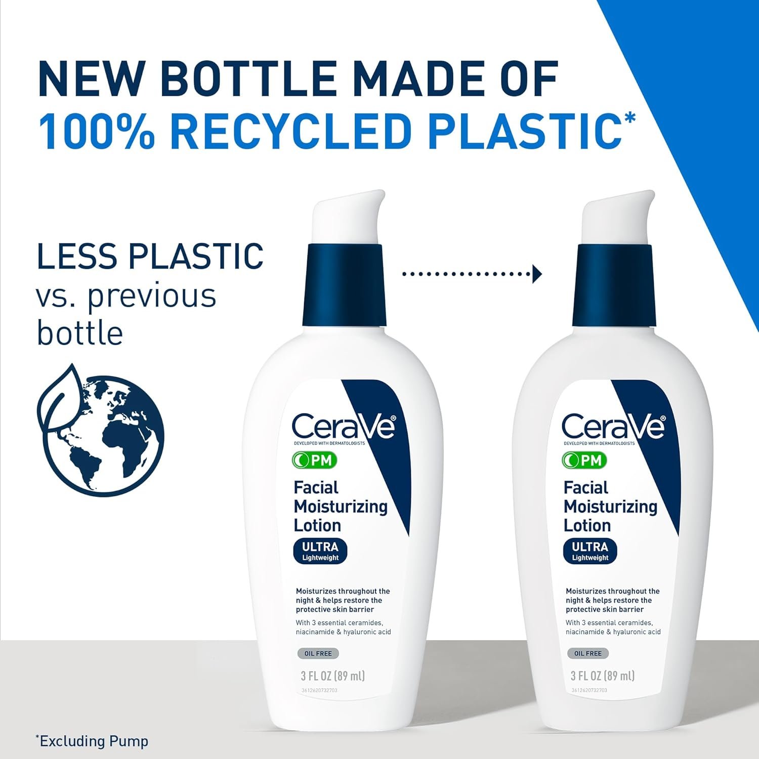 CeraVe PM Facial Moisturizing Lotion, Night Cream with Hyaluronic Acid and Niacinamide, Ultra-Lightweight, Oil-Free Moisturizer for Face, 3 Ounce - Image 3