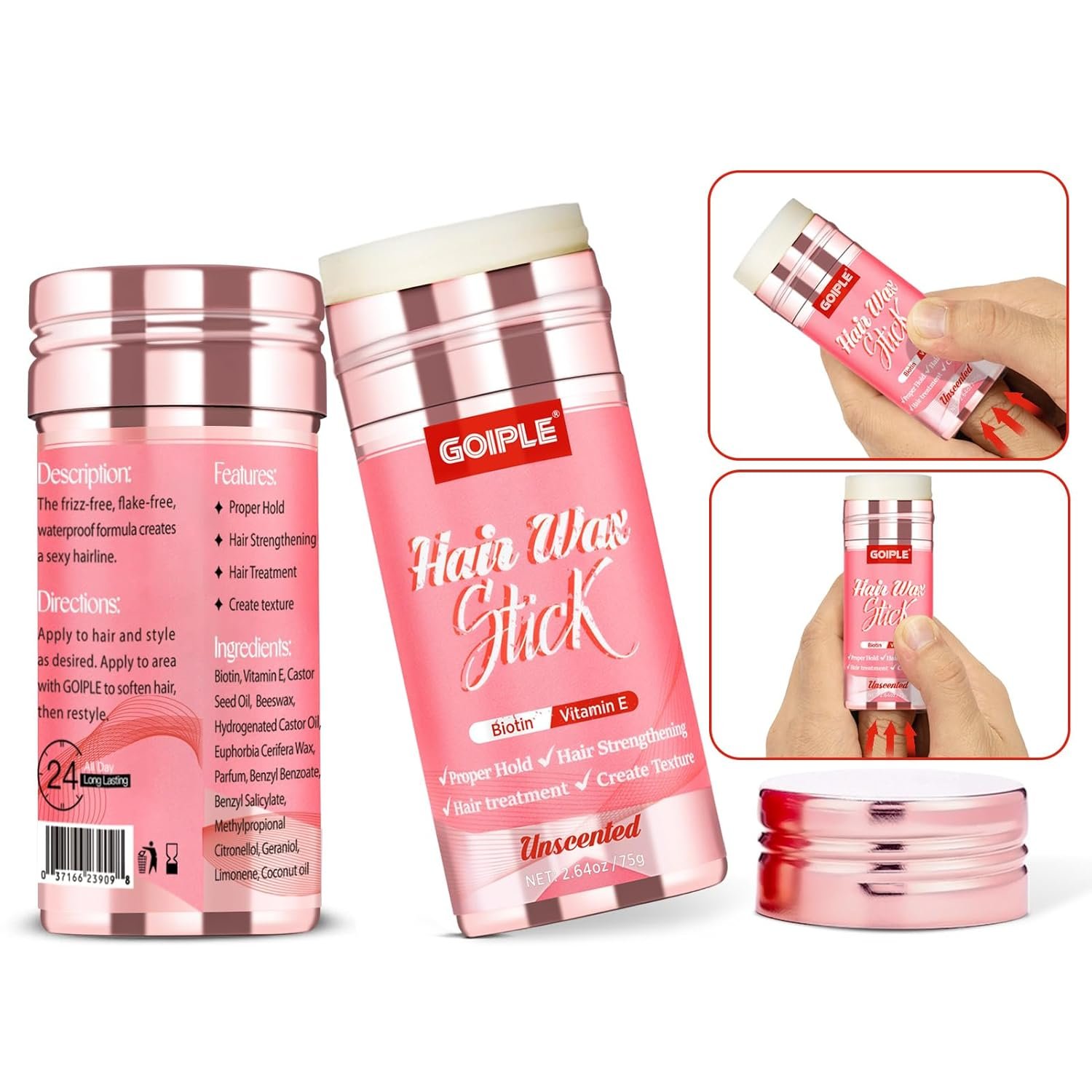 Hair Wax Stick Silk Stick Wax for Adult & Kids, Long-Lasting Styling Stick, Hair Pomade Wax Smoothing for Natural Hair or Wigs, Styling Wax for Fly Away & Edge Frizz Hair No Residue No Greasy - Image 9