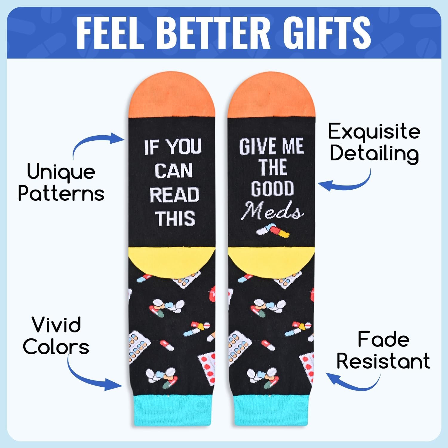 HAPPYPOP Get Well Soon Gifts for Men Women - After Surgery Gift, Cancer Awareness Chemo Recovery Sock - Image 5