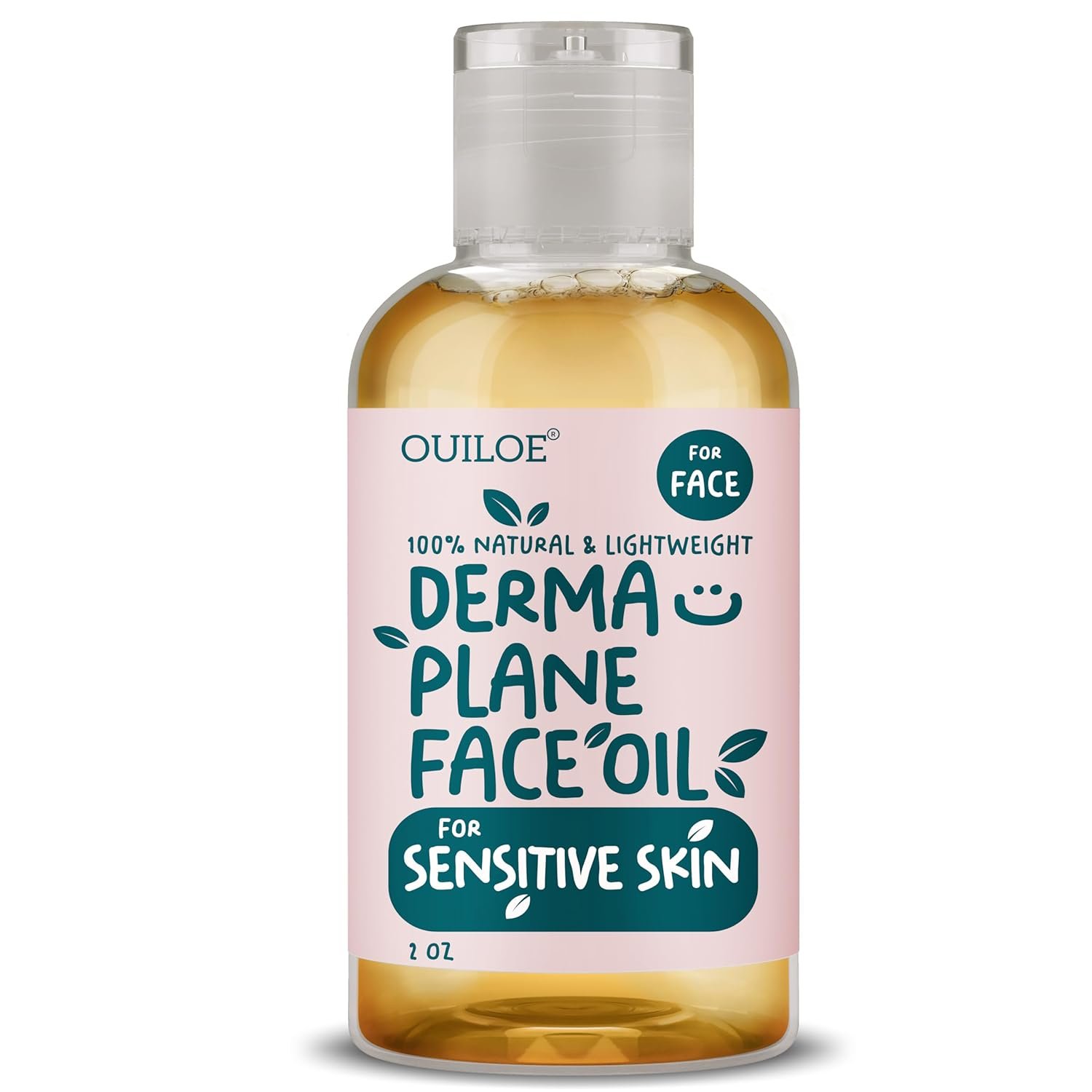 Dermaplane Oil for Women with Sensitive Skin - Face Shaving Oil - Non Comedogenic, Fragrance Free, Natural & Lightweight - Use with Dermaplane Razor for Women Face, 2oz by Ouiloe - Image 2