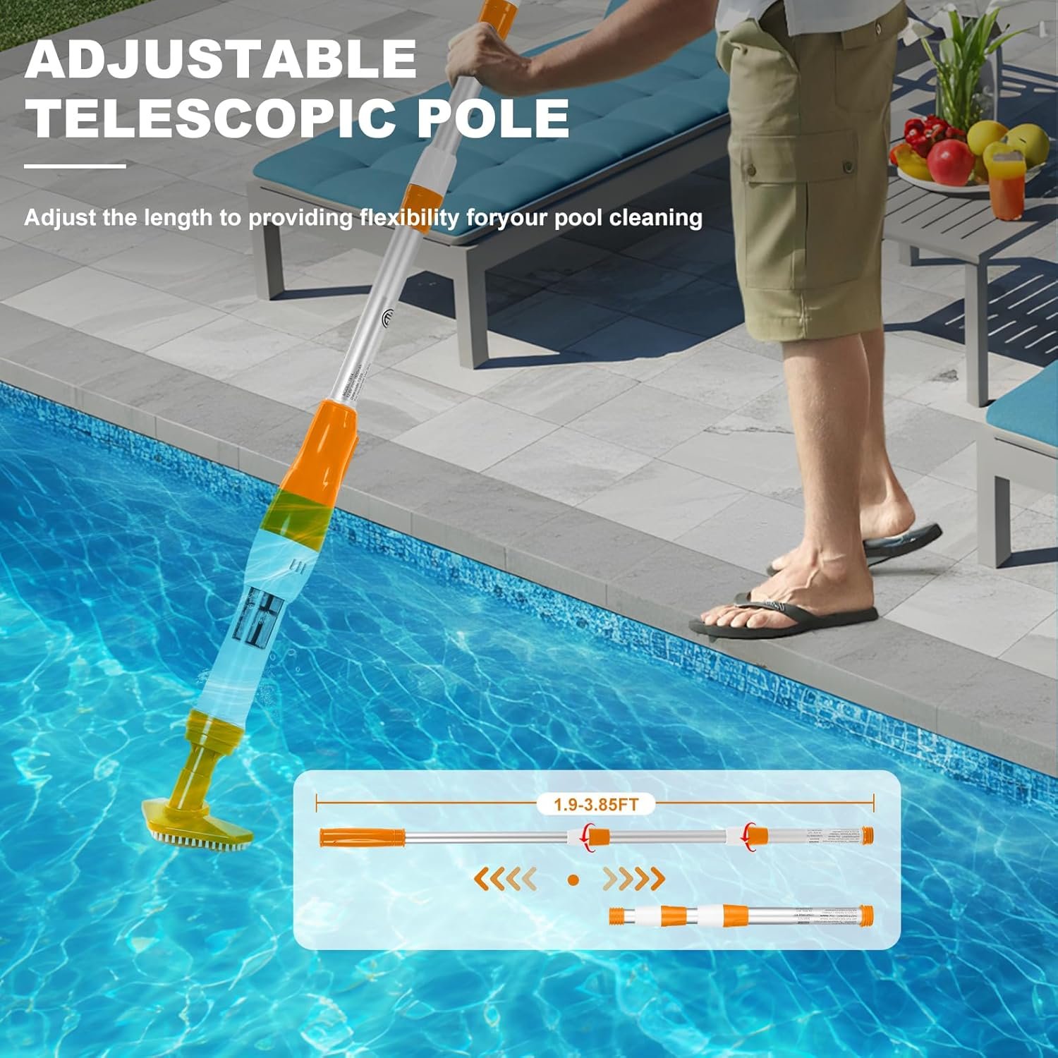 3 in 1 Cordless Rechargeable Pool Vacuum, Handheld Pool Cleaner Ideal for Spas, Hot Tubs and Small Pools for Sand and Debris 2025 New - Image 6