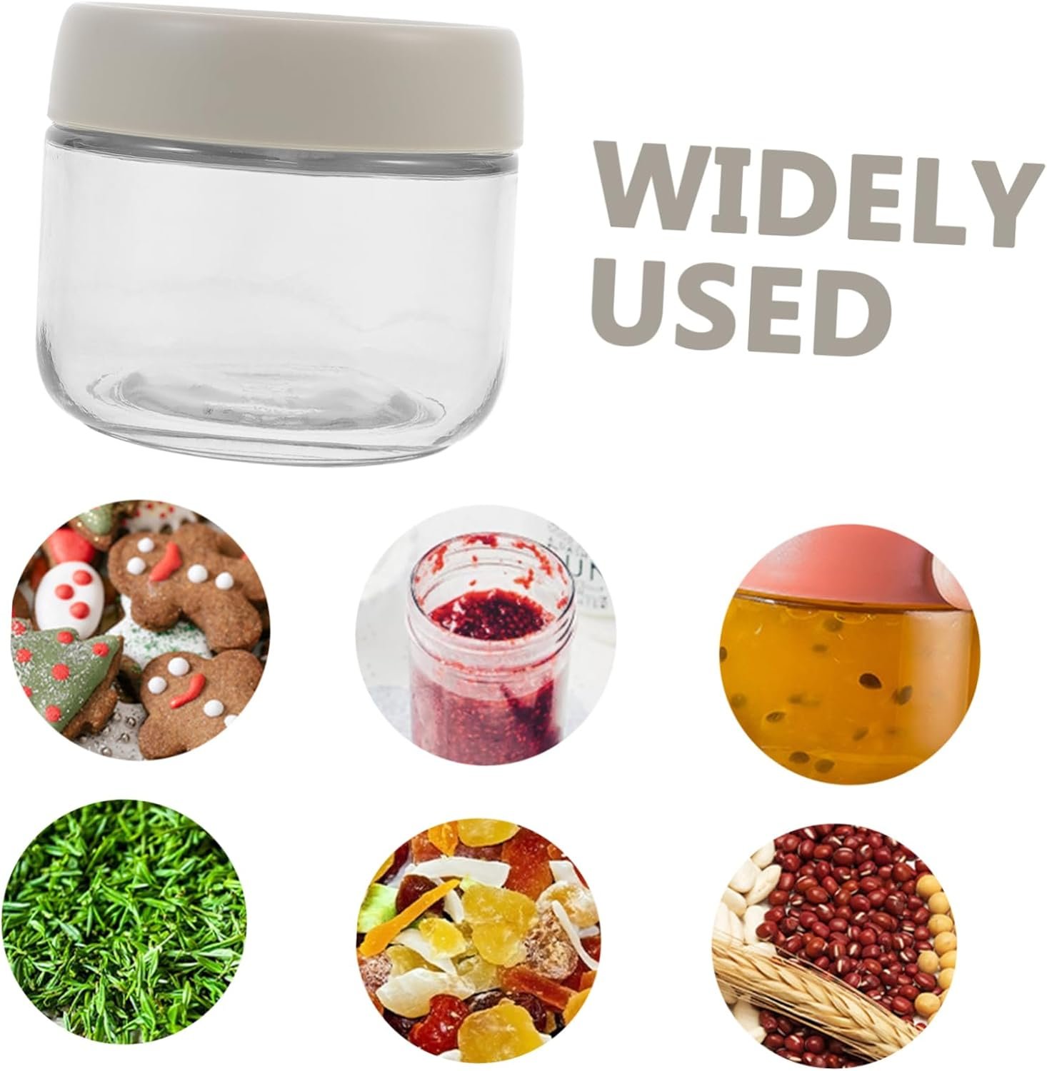 Zerodeko Sealed Glass Food Storage Jar Set 3pcs Airtight Coffee Bean Storage Container - Image 7