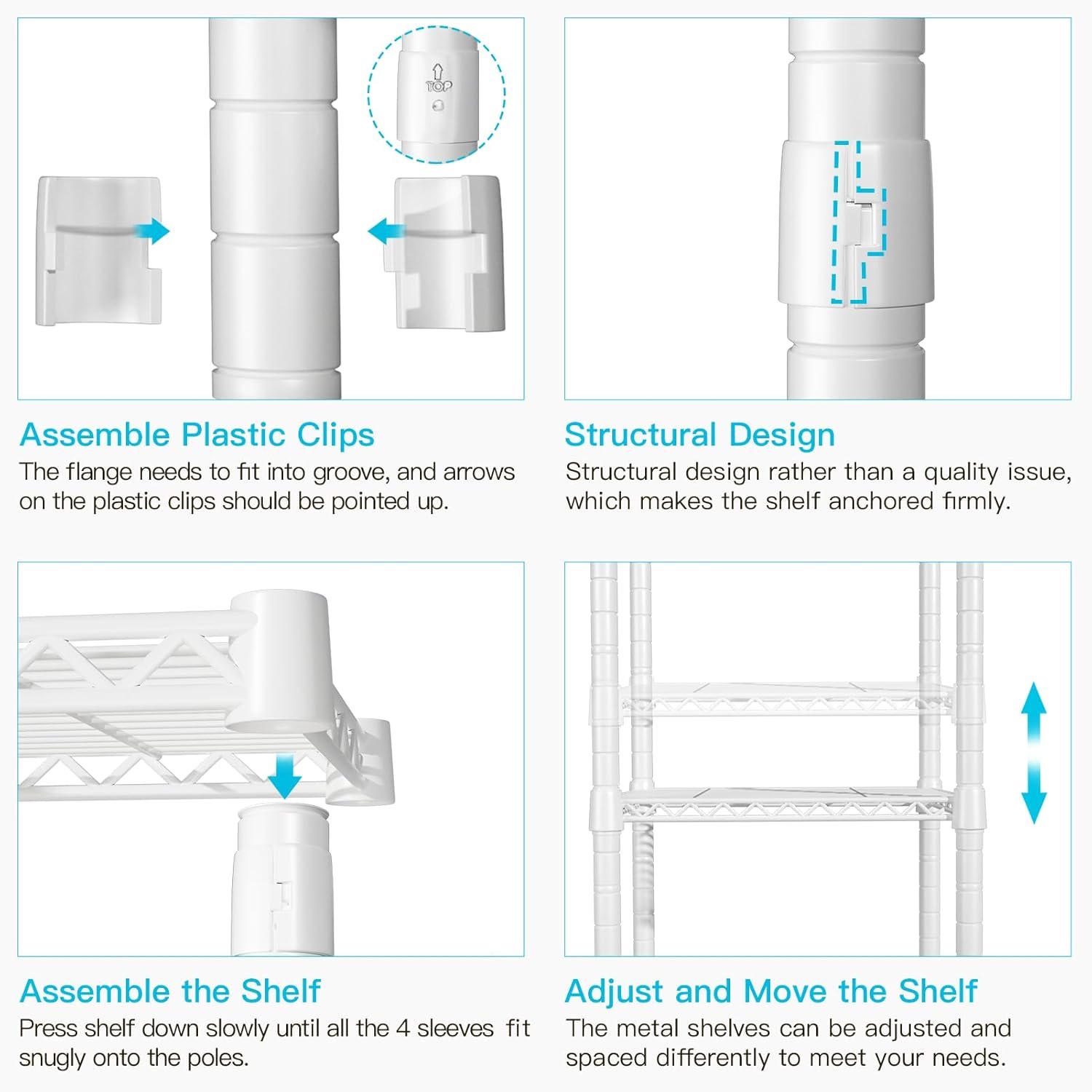 P3 Mini Rolling Clothes Rack, Clothing Racks for Hanging Clothes, Heavy Duty Garment Rack, Freestanding Portable Closet Rack 23.6'' W x 14'' D x 78.5'' H, Max Load 430 Lbs, White - Image 7