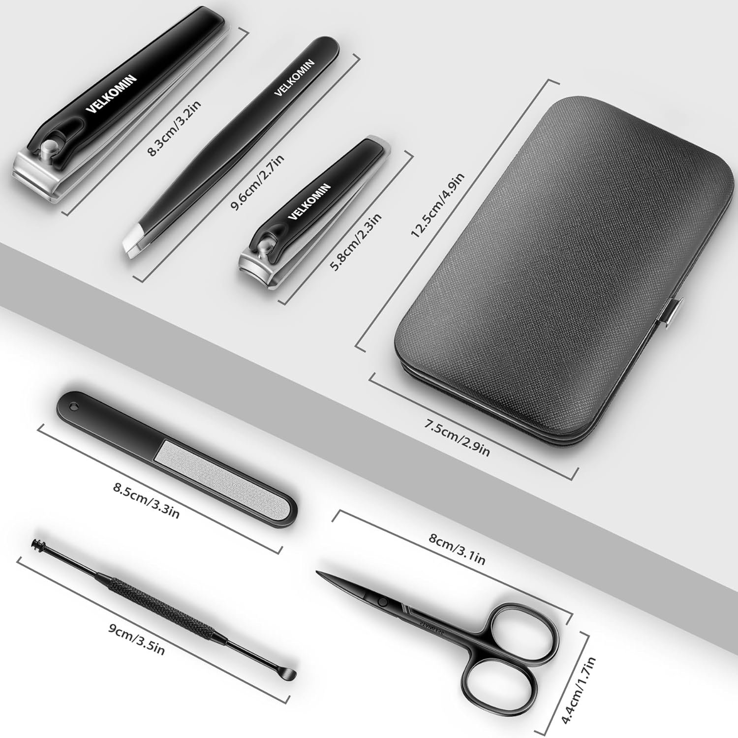 Nail Clipper Set, 6 Pcs Toenail Clippers, Stocking Stuffers for Men Women, Ultra-Sharp and Durable Manicure Kit, 18-Month Replacement Warranty! - Image 3