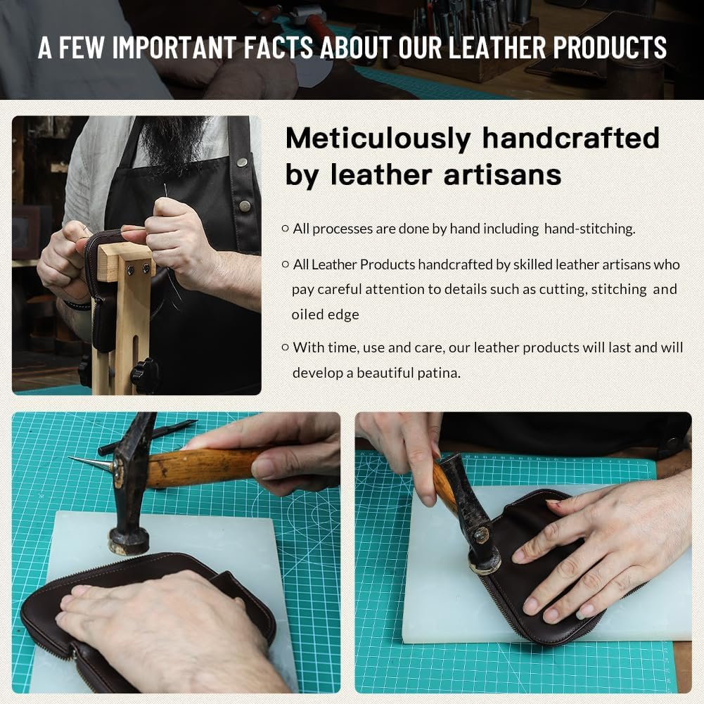 Full Grain Leather Manicre Set Case Travel Nail Clipper Pouch Empty for Men Personal Tools Pouch By Handmade (Case Only) - Image 6