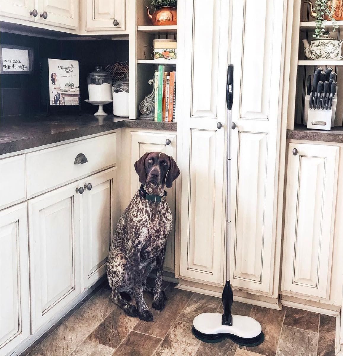 Electric Mop for Floor Cleaning, As Seen On TV, Cordless Spin Mopper Motorised Electric Mops for Hardwood Tile Laminate Floor Daily Light Cleaning (No Water Tank) - Image 6