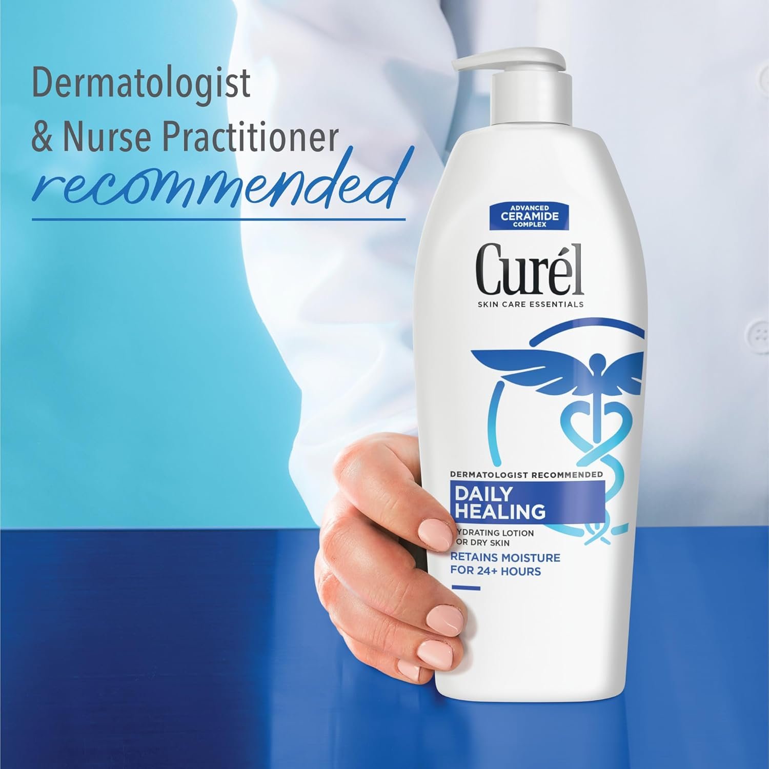 Curel Daily Healing Body Lotion for Dry Skin, Dermatologist Recommended Hydrating Body Lotion with Advanced Ceramides Complex, 20 Oz - Image 7