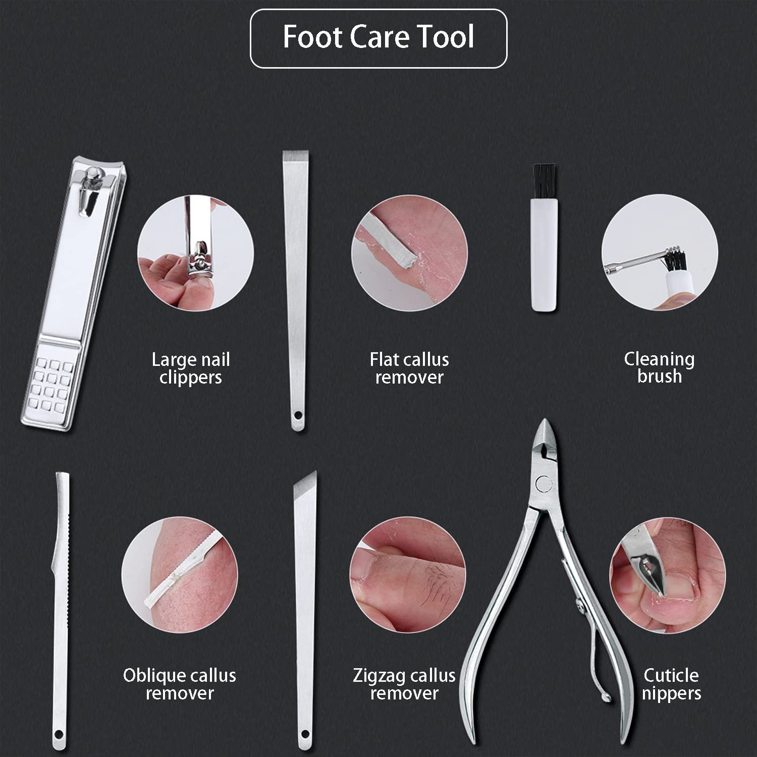 Manicure Set Nail Clippers Pedicure Kit 20 Pieces Stainless Steel Manicure Kit, Professional Grooming Kits, Nail Care Tools with Travel Case - Image 6