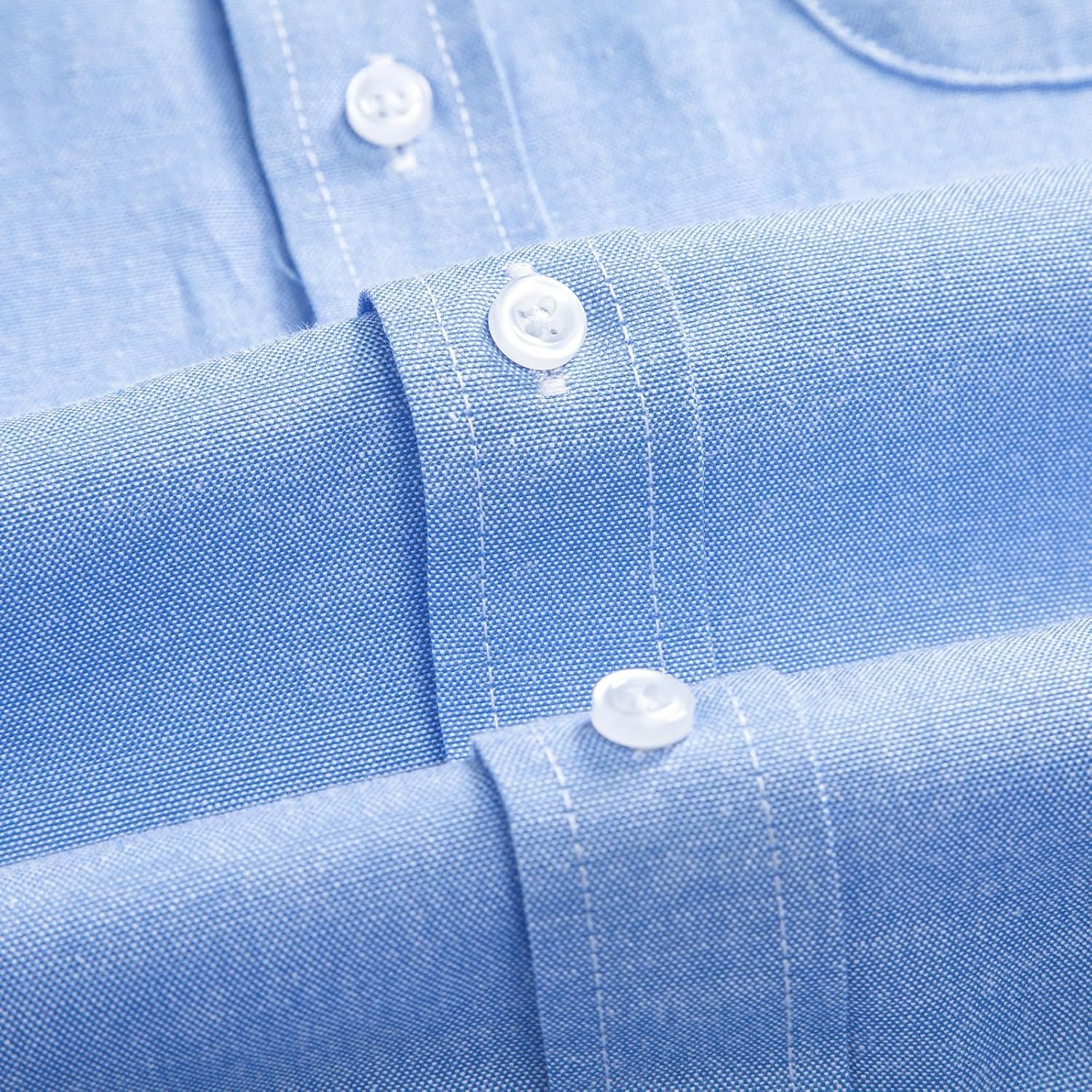 Manwan walk Men's Oxford Shirt Well-Fitted Soft Lightweight Long Sleeve Button Down Shirts - Image 7