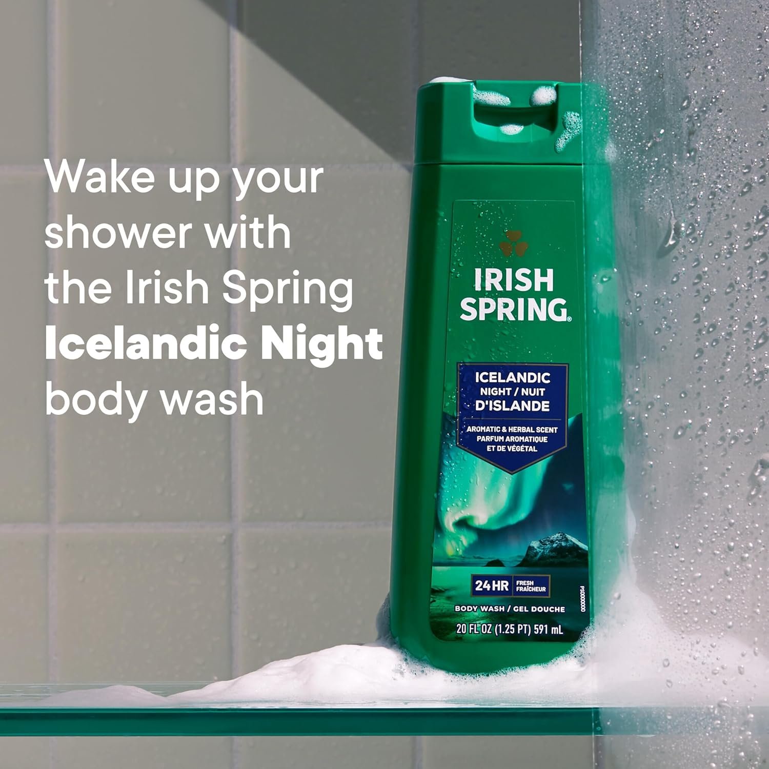 Irish Spring Icelandic Night Moisturizing Body Wash for Men, 24 Hour Fresh, Face and Body Wash, Men’s Body Wash, Paraben Free, Aromatic and Herbal Scent, 20 fl oz Bottle (Pack of 4) - Image 7