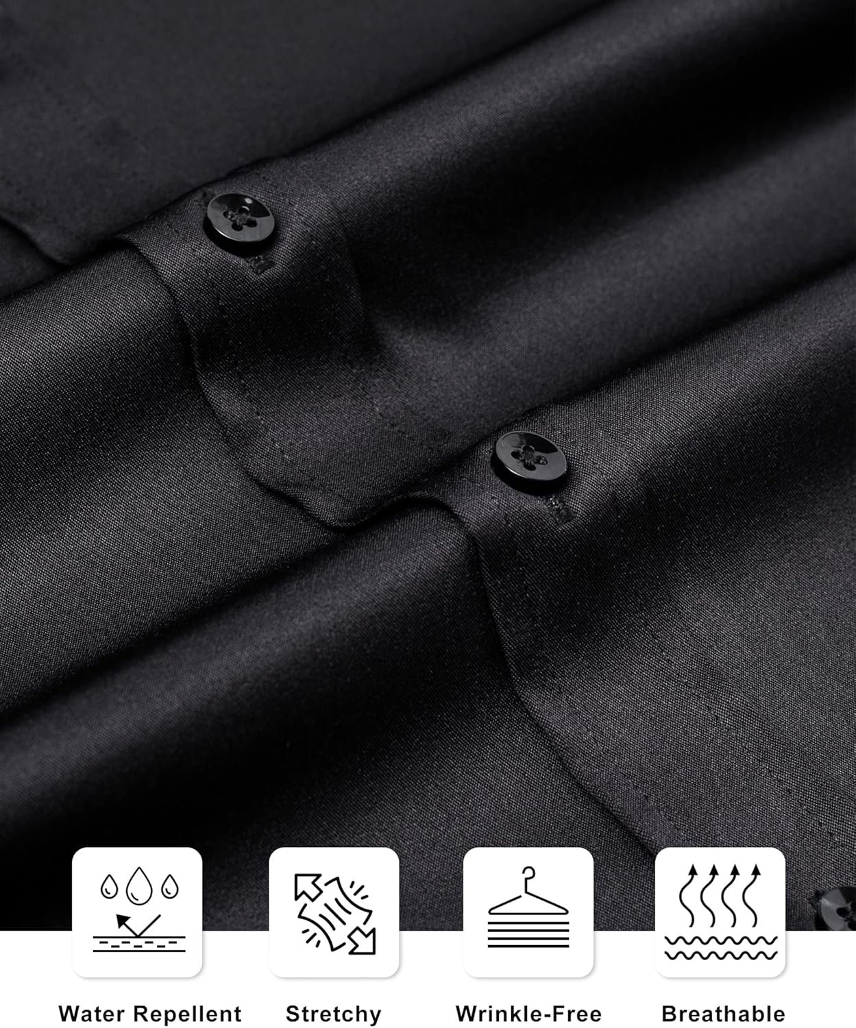 Alimens & Gentle Slim Fit Mens Dress Shirts for Men Button Down Long Sleeve Dress Shirts Wrinkle Free Formal Stain Proof - Image 6