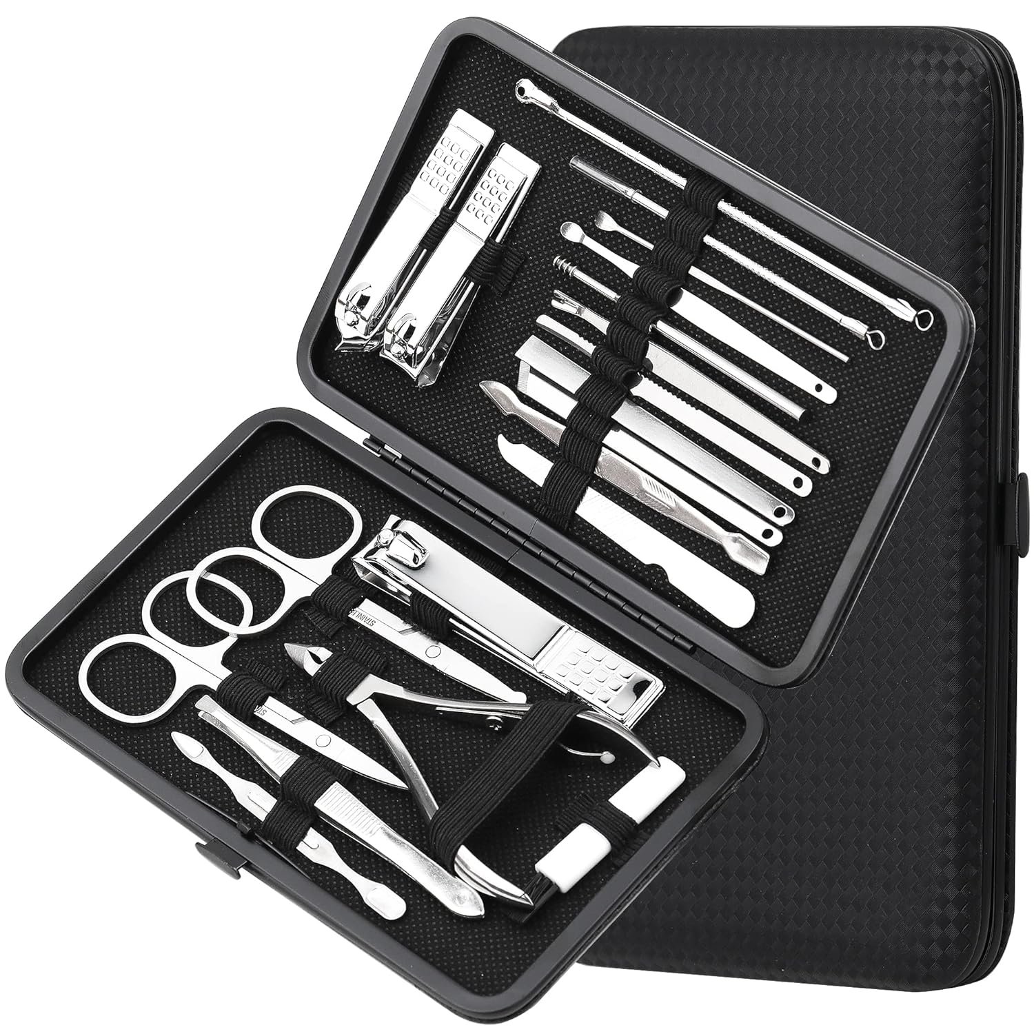 Manicure Set Nail Clippers Pedicure Kit 20 Pieces Stainless Steel Manicure Kit, Professional Grooming Kits, Nail Care Tools with Travel Case - Image 2