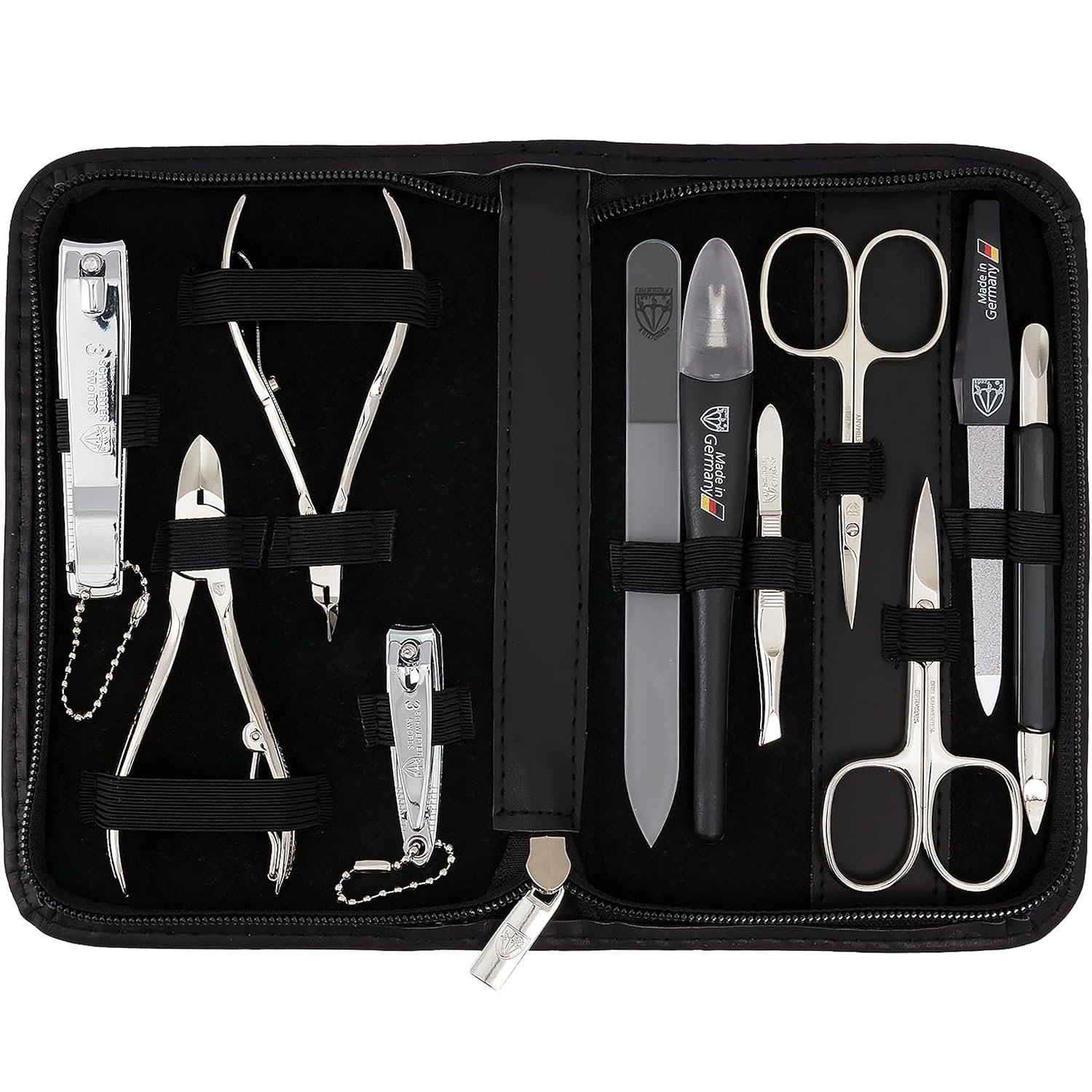 3 Swords Germany – Manicure Pedicure kit Set with Genuine Leather case - Made in Solingen/Germany - Image 2