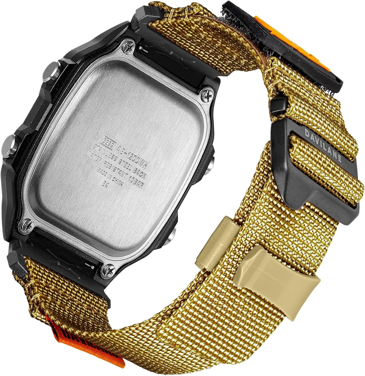 18mm Replacement Band for Casio G-Shock DW-H5600 AE-1000W/1100W/1200/1300/1500WH,W-800H,MRW-200H,F-108WH F-91W,A158WA G-Hook & Badge Decoration Design Nylon Casio Watch Bracelet - Image 2