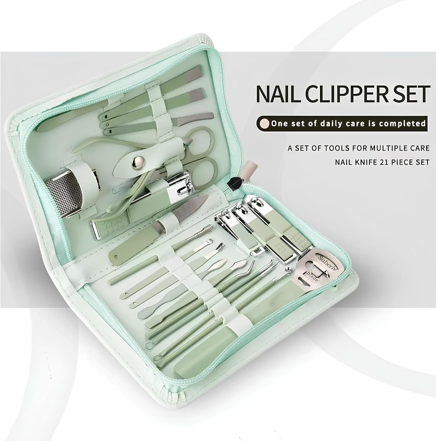 Professional Nail Clippers Kit 22-Piece – Stainless Steel Manicure Kit for Men & Women, Nail Care Set with Pedicure Tools, Toe Nail Clippers, Travel Manicure Kit - Image 3