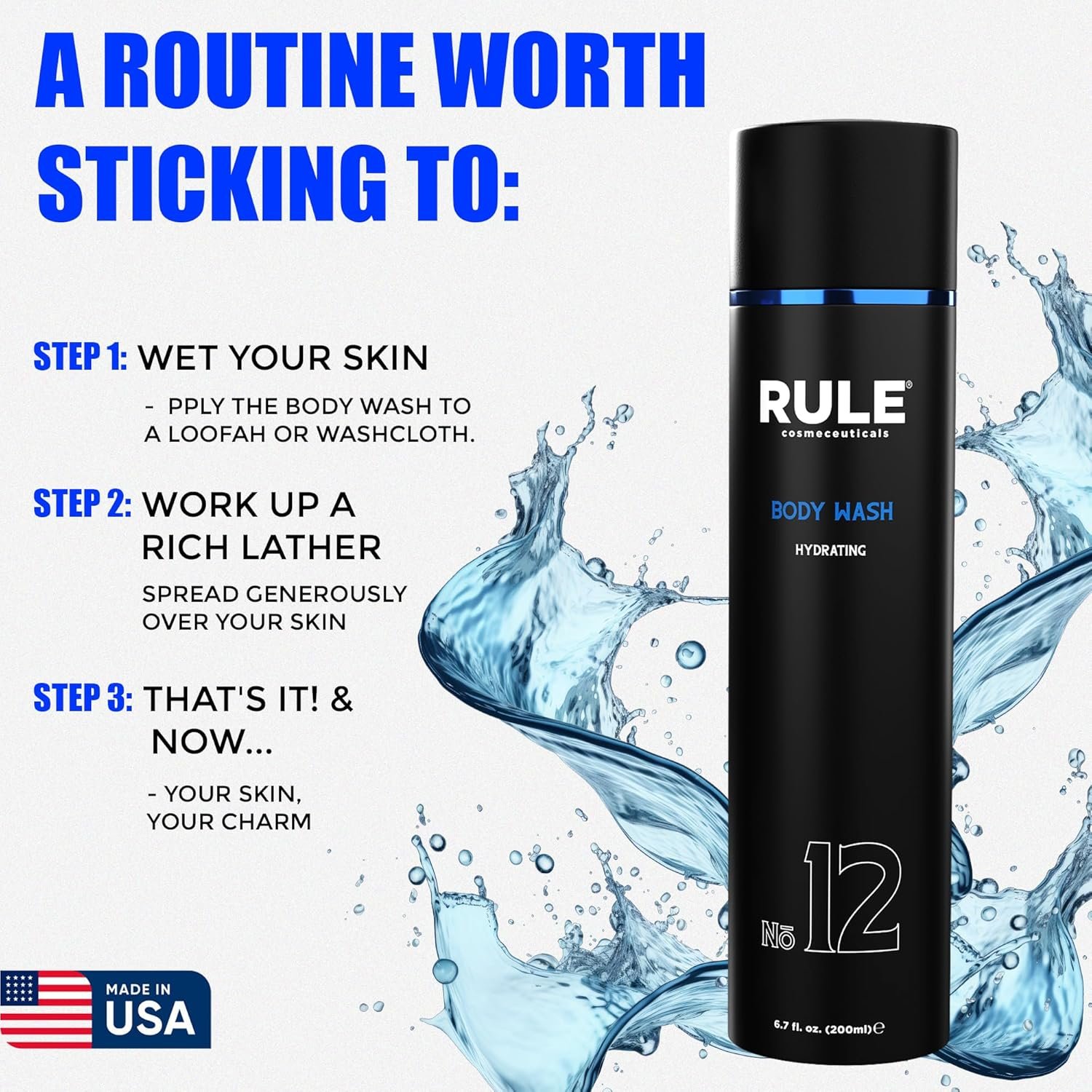 No.12 Body Wash, Shower Gel for Men, Men’s Body Wash with Shea Butter, Aloe Vera and Coconut Oil for Skin, Cleanse, Revitalize & Restore, 200 mL - Image 7