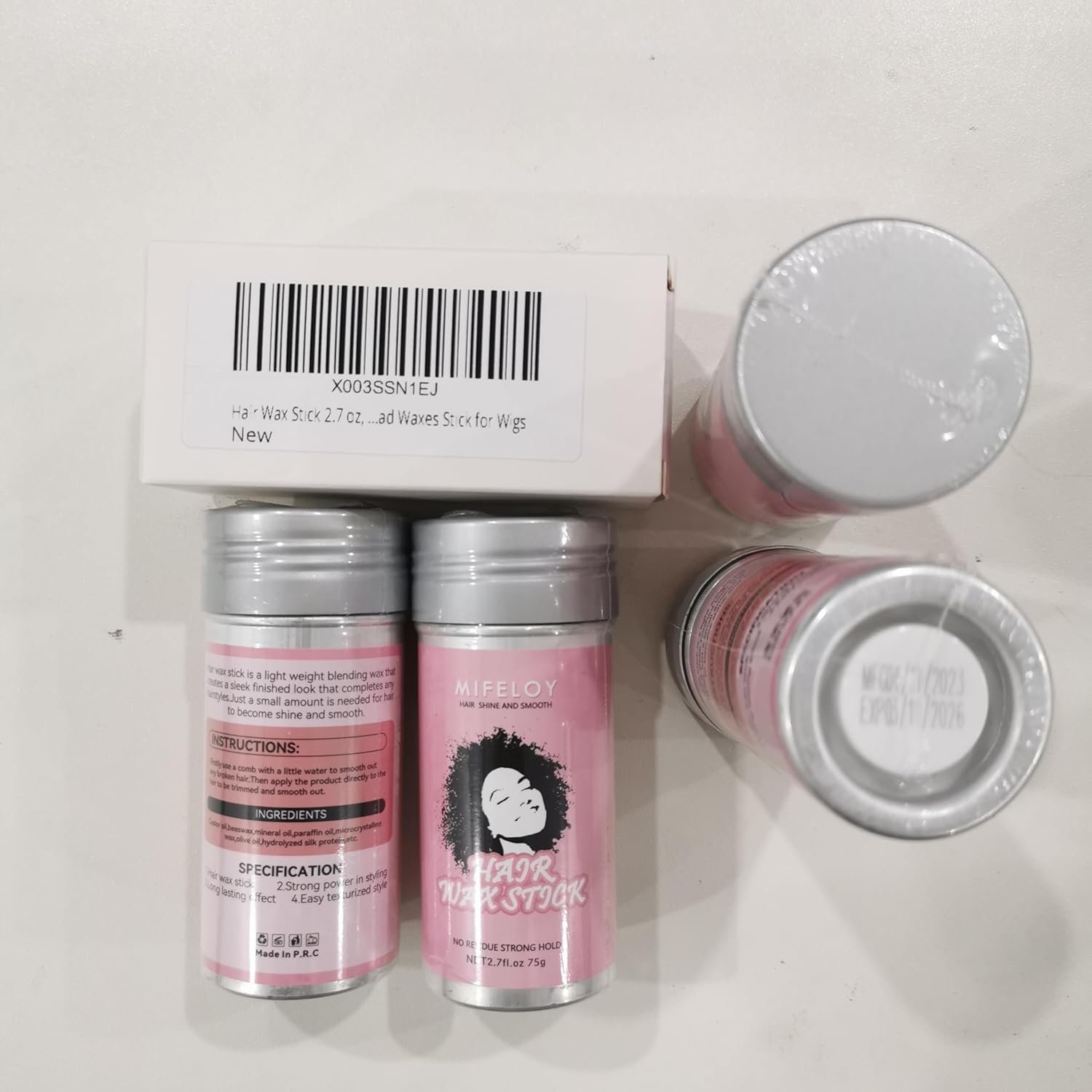 Hair Wax Stick, 2.7 oz - Pomade Tamer Stick for Smoothing Flyaways Edge Control, Long Lasting Styling Cream Gel, Women Slick Back Hair Glue, Bed Head for Wigs - Image 8