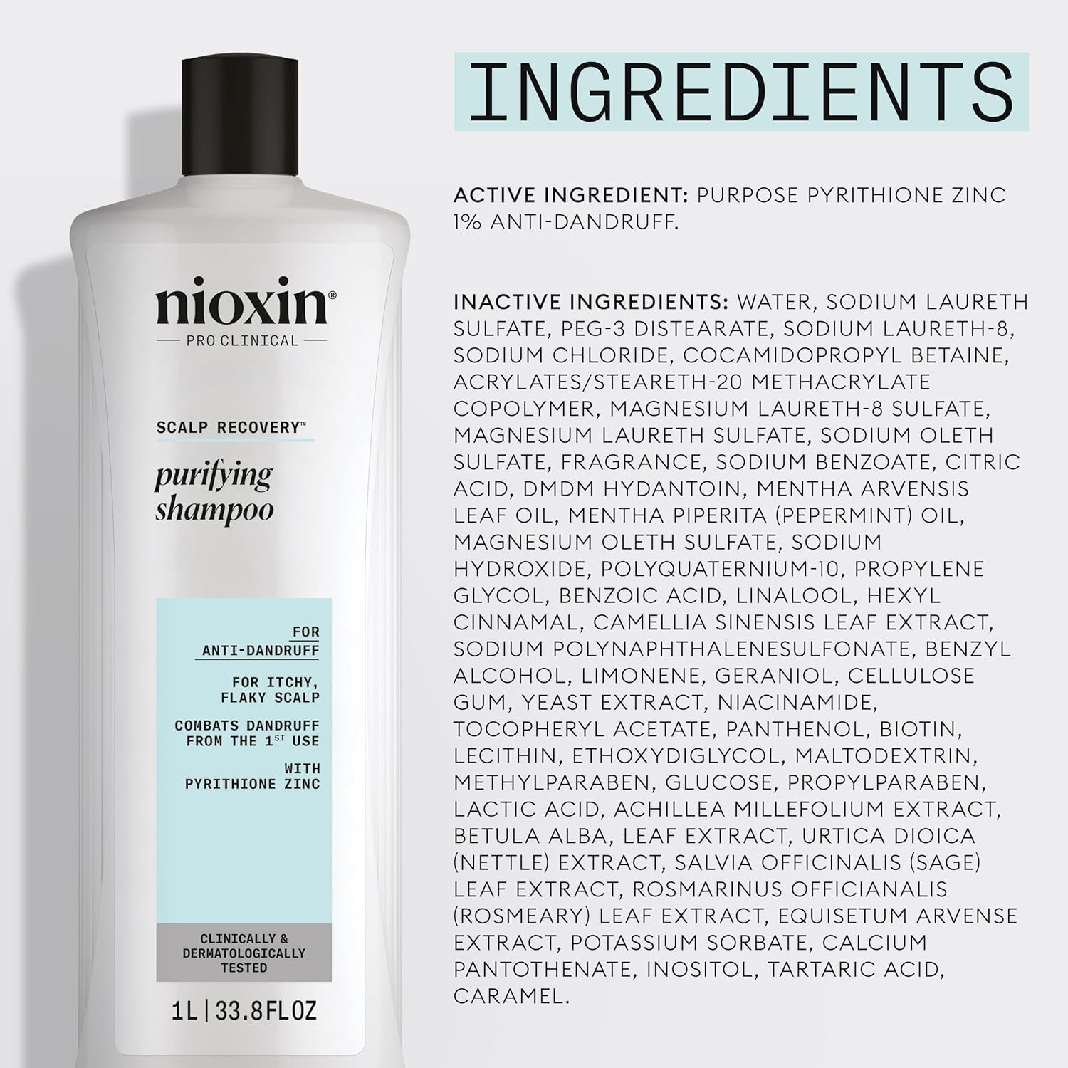 Nioxin Scalp Recovery Purifying Shampoo | For Itchy, Flaky Scalp | Anti-Dandruff | Formulated with Pyrithione Zinc - Image 8