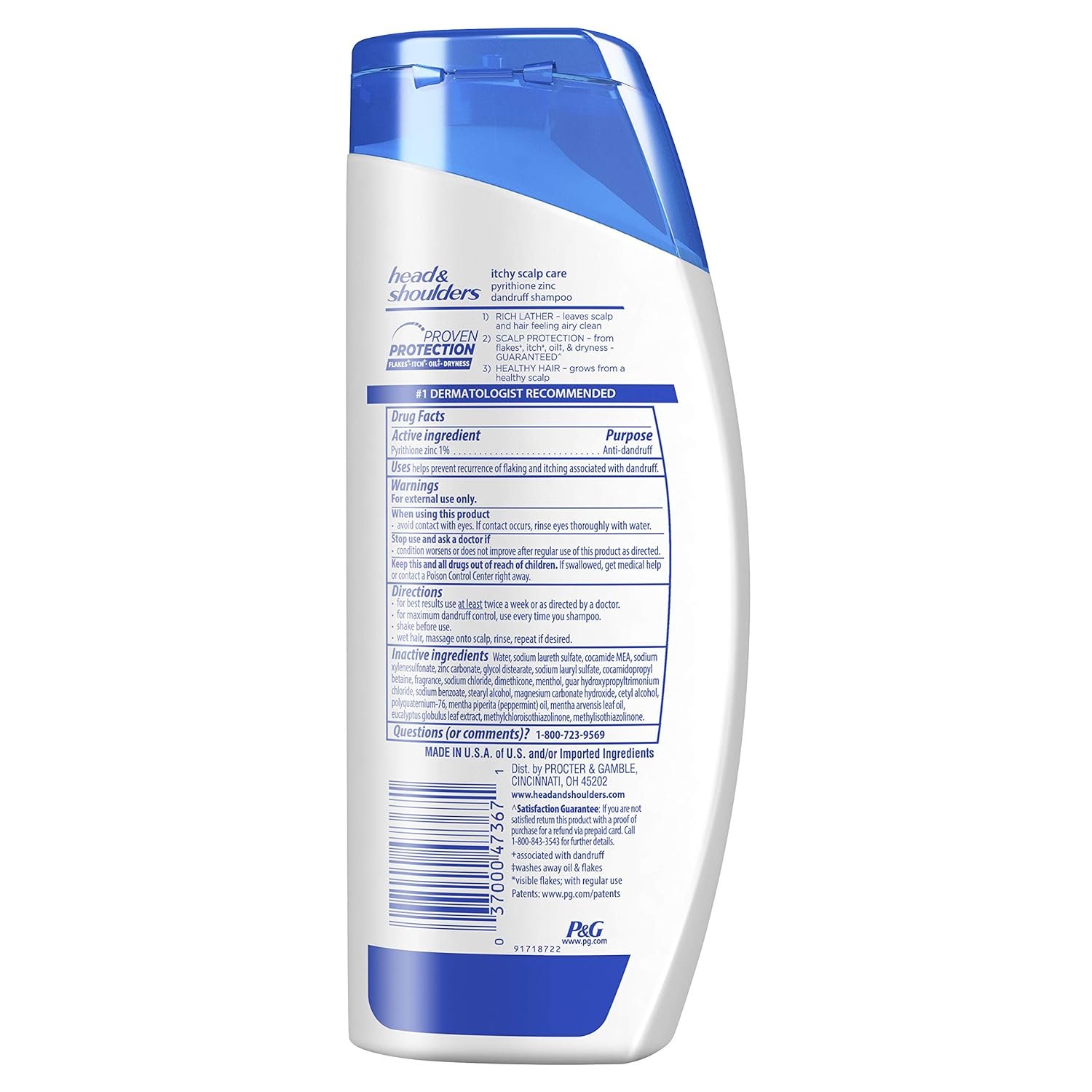 Head and Shoulders Itchy Scalp Care Daily-Use Anti-Dandruff Shampoo, 23.7 fl oz - Image 3