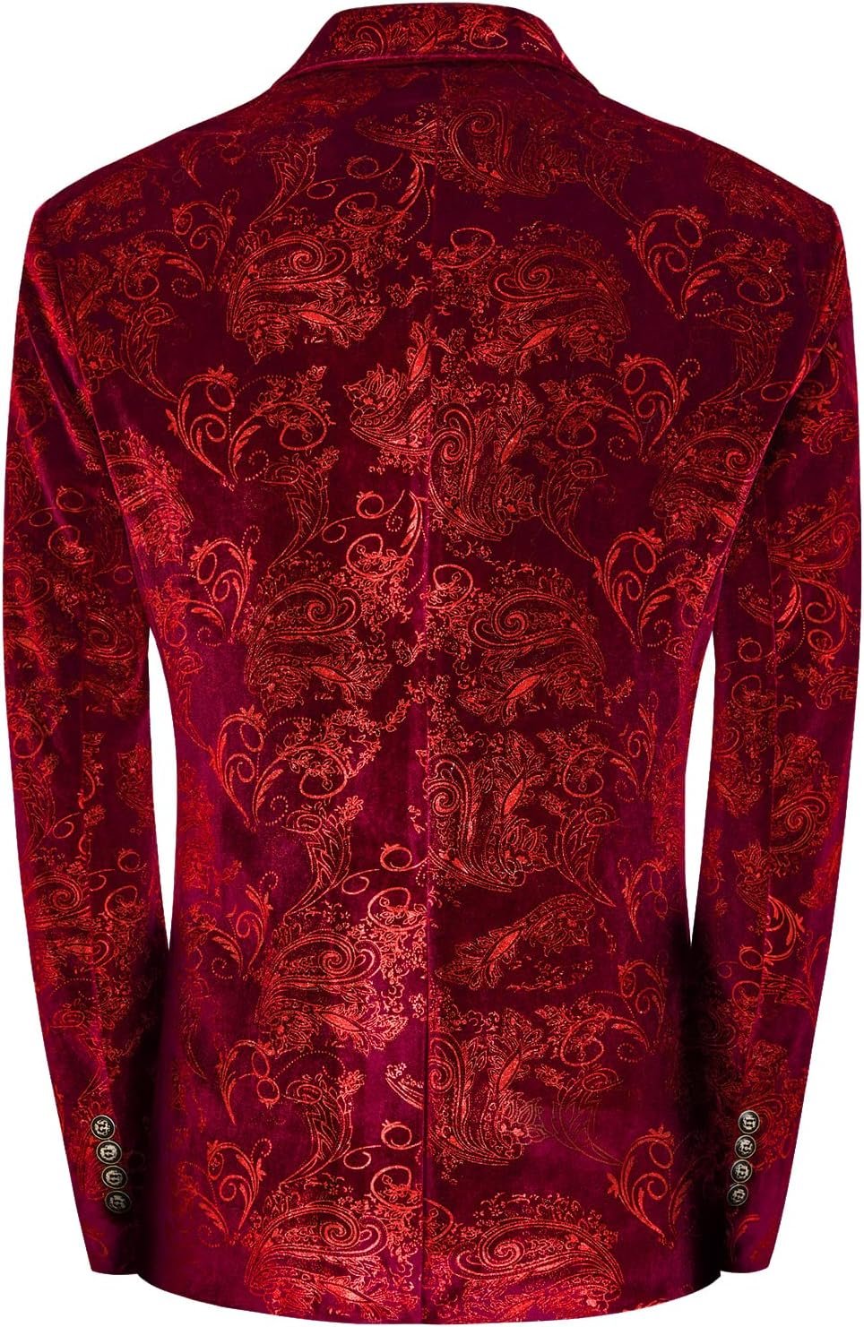 MAGE MALE Men's Dress Party Floral Suit Jacket Notched Lapel Slim Fit Two Button Stylish Blazer - Image 3