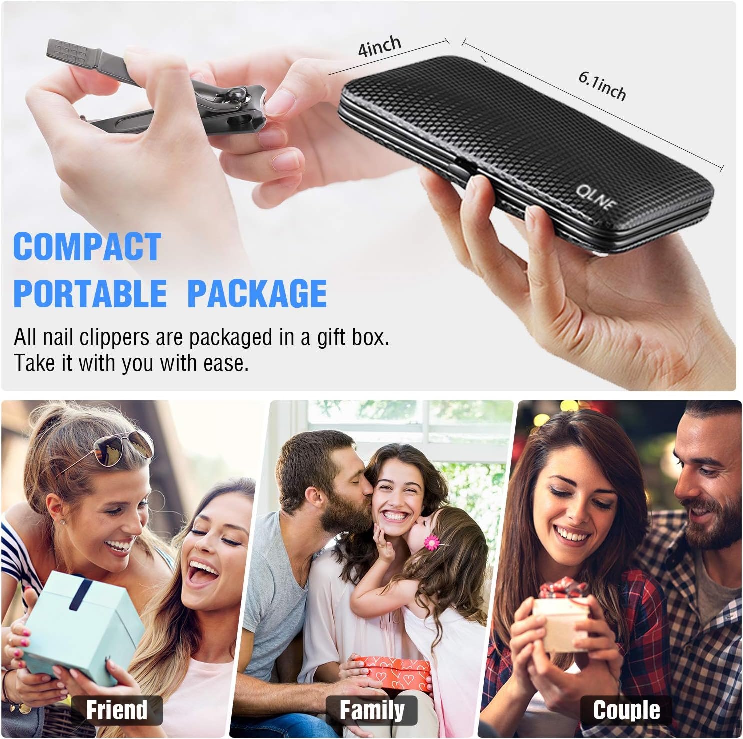 Manicure Pedicure Kit Nail Clippers Set 18 in 1 High Precision Stainless Steel Cutter File Sharp Scissors for Men & Women Fingernails & Toenails Vibrissac Scissors with Stylish Case (Blue_18in1) - Image 8