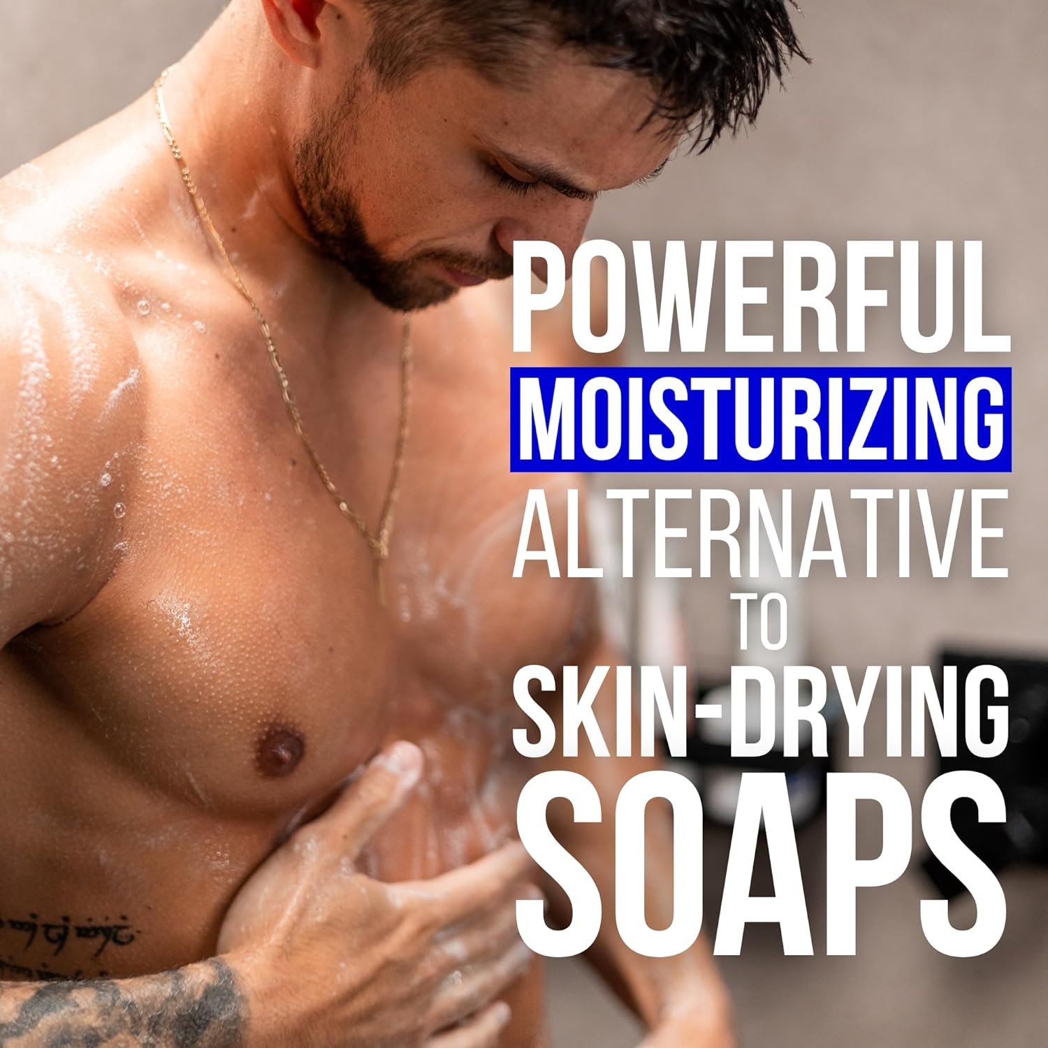 Hydrating Shower Gel for Men: Sulfate-Free Mens Body Wash, Natural Shower Gel - Moisturizing Shower Gel for All Skin Types, Soap & Body Cleansers, Bath Gel for Dry Skin - Image 4