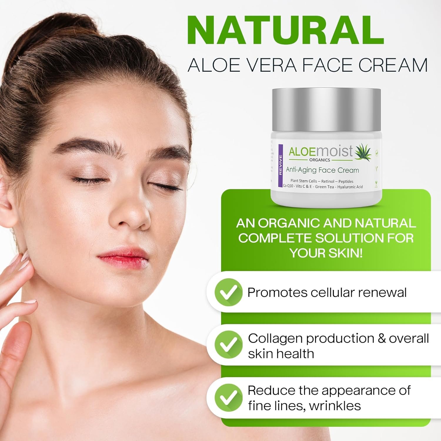 Advanced Retinol Cream for Face | Revive Anti Aging Face Cream for Women & Men Topical Retinoid Wrinkle Repair Day or Night Moisturizer, Organic Retinol Facial Moisturizer for Aging Skin Care, 2 Pack - Image 8