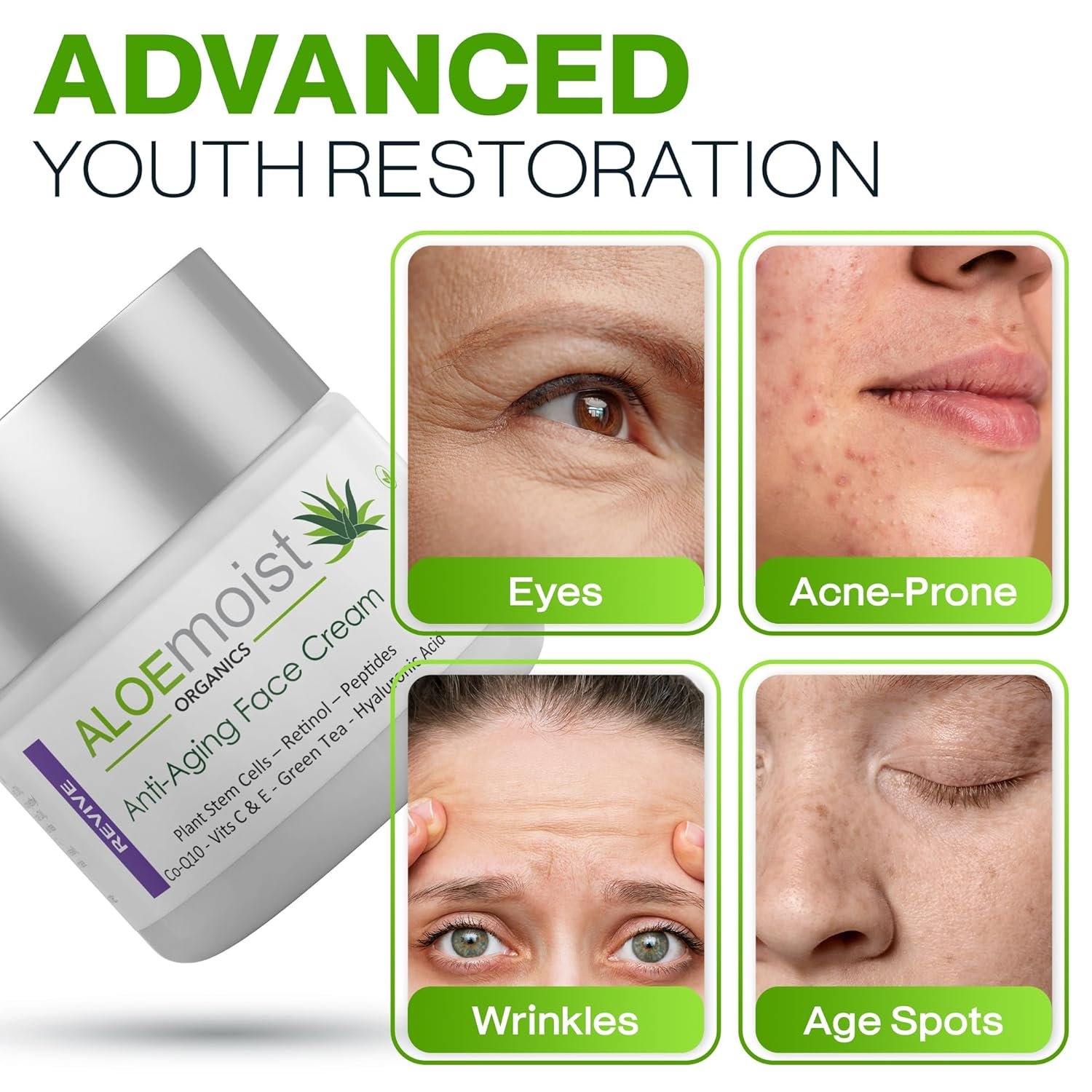 Advanced Retinol Cream for Face | Revive Anti Aging Face Cream for Women & Men Topical Retinoid Wrinkle Repair Day or Night Moisturizer, Organic Retinol Facial Moisturizer for Aging Skin Care, 2 Pack - Image 5