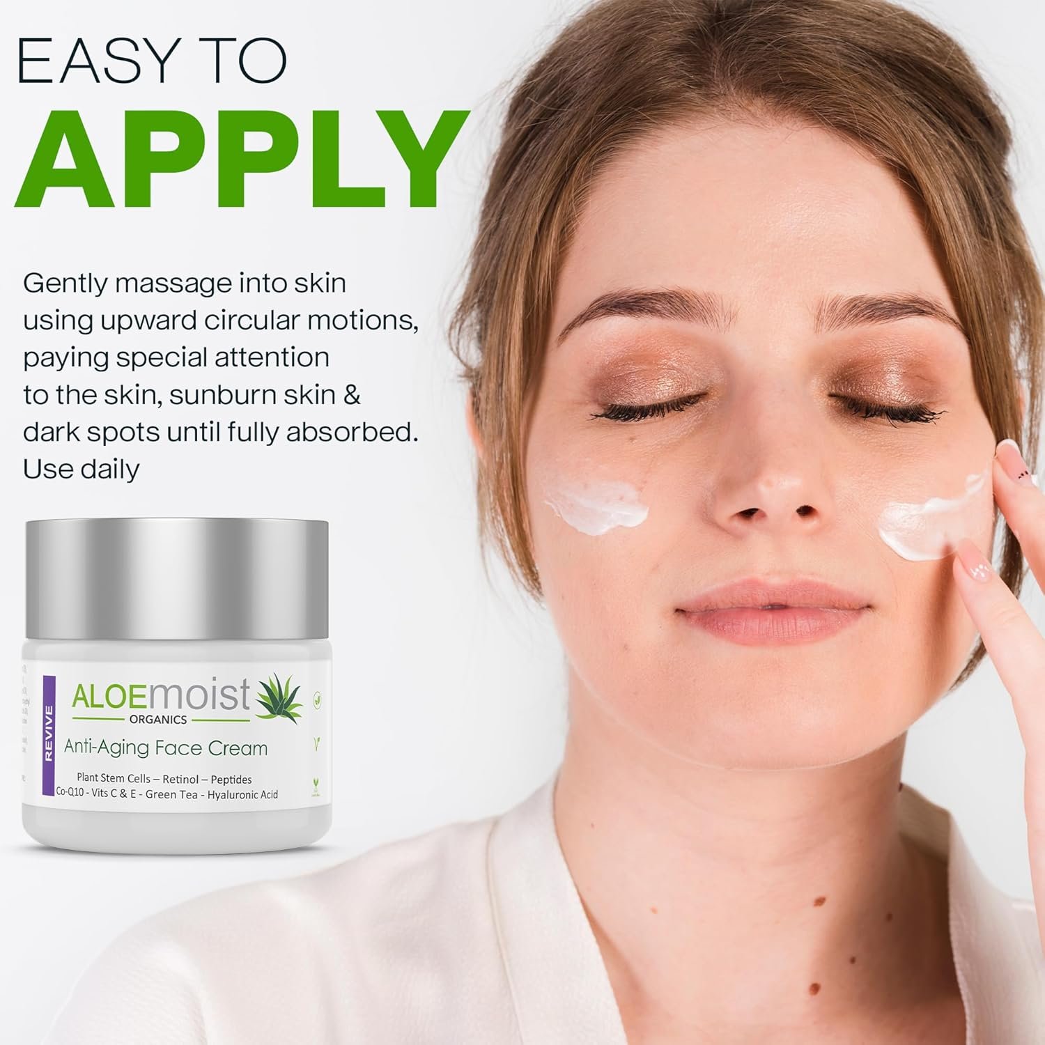 Advanced Retinol Cream for Face | Revive Anti Aging Face Cream for Women & Men Topical Retinoid Wrinkle Repair Day or Night Moisturizer, Organic Retinol Facial Moisturizer for Aging Skin Care, 2 Pack - Image 7