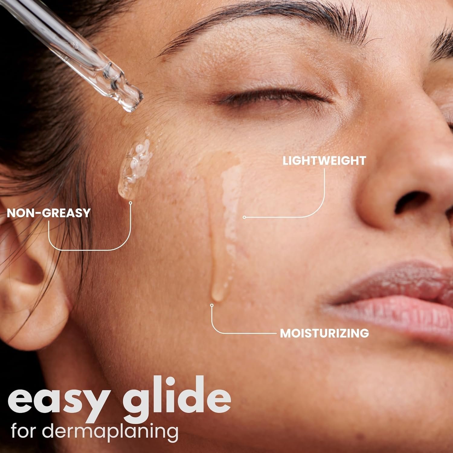 Dermaplane Oil for Women with Sensitive Skin - Face Shaving Oil - Non Comedogenic, Fragrance Free, Natural & Lightweight - Use with Dermaplane Razor for Women Face, 2oz by Ouiloe - Image 7