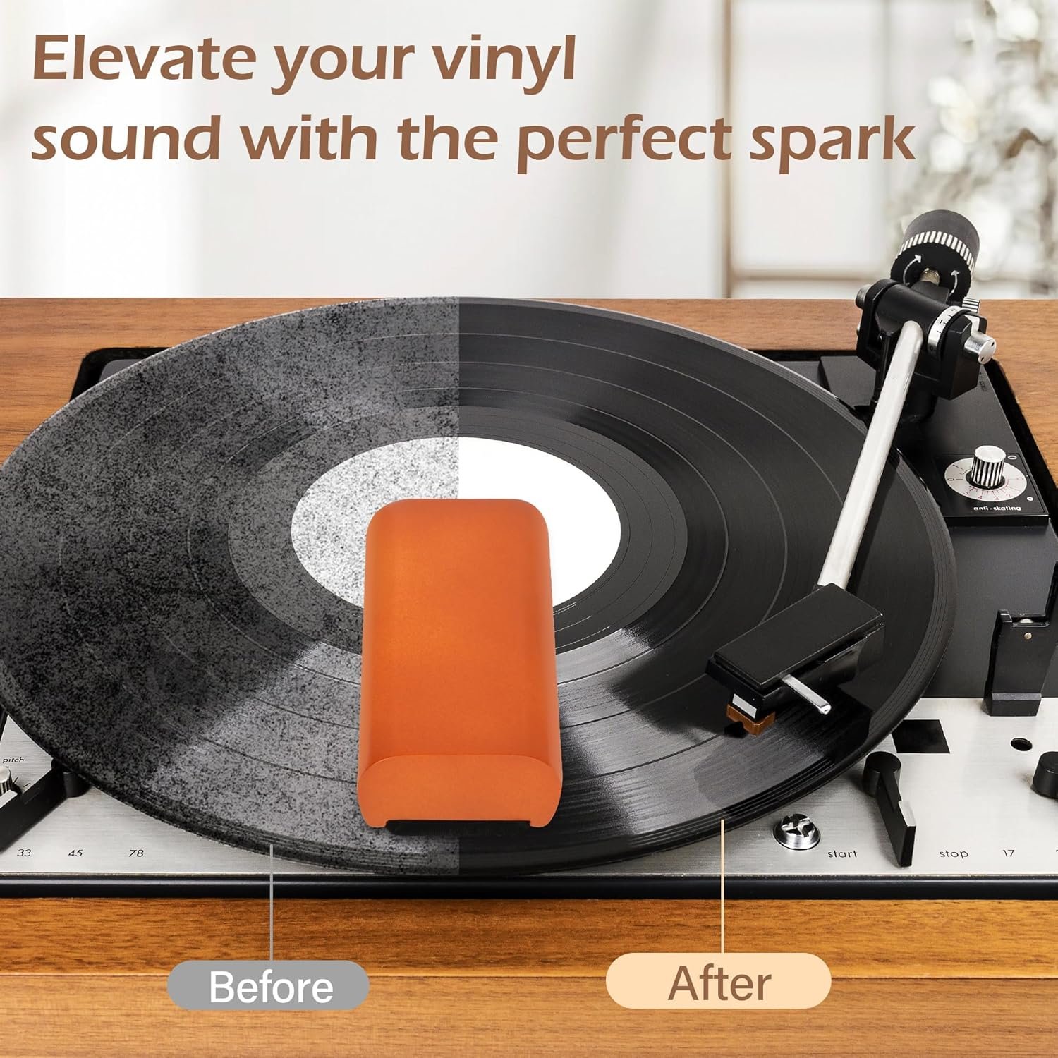 5 in 1 Vinyl Record Cleaning Solution Kit, Includes Soft Velvet Record Brush, Vinyl Cleaning Liquid, Stylus Cleaner & Brush and Carry Pouch - Image 4