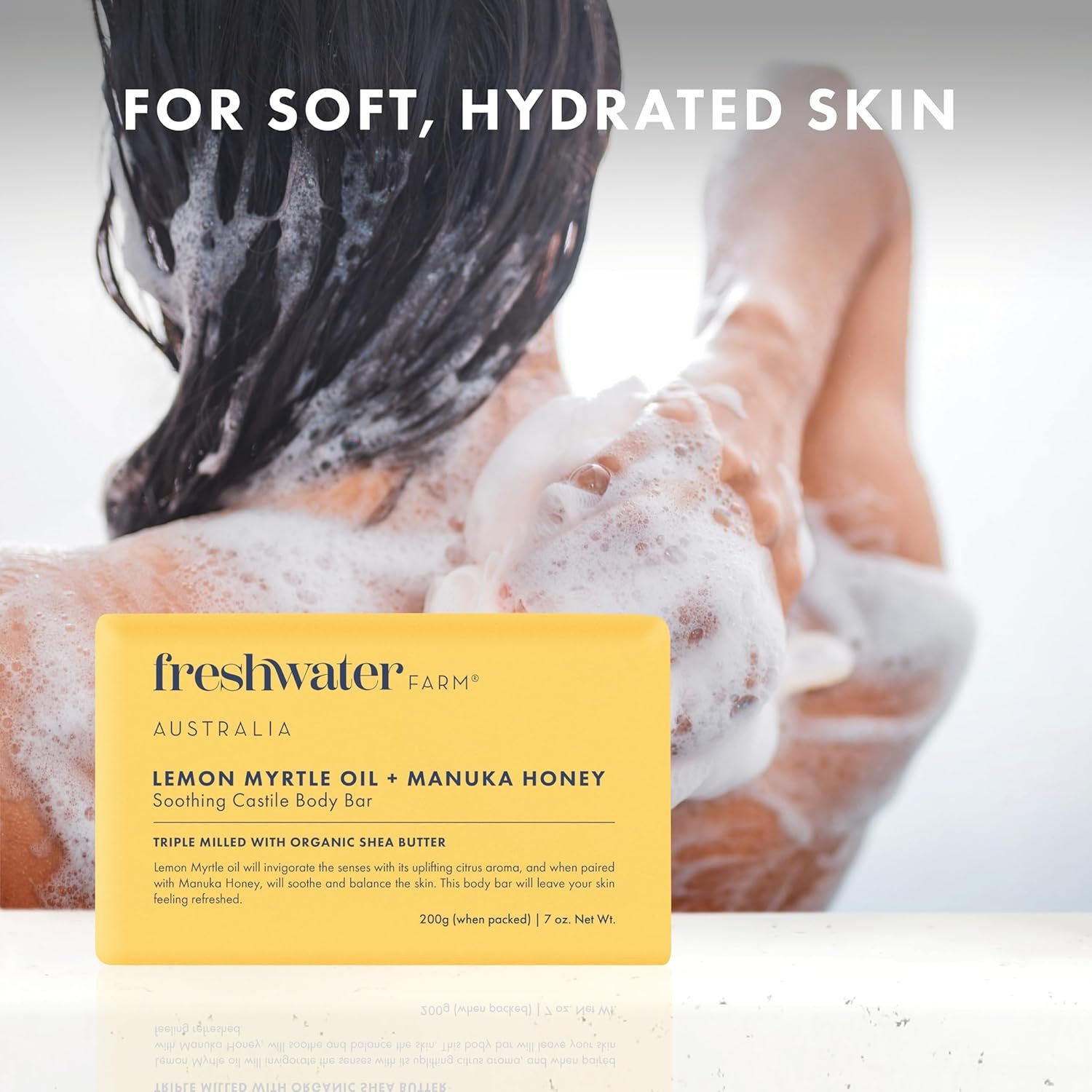 Natural Soap Bar- Lemon Myrtle+Manuka Honey- 7 oz x 8 Pack- Castile Bar Soap, Natural Soap Bar, Bar Soap, Body Soap Bars- Essential Oils For Sensitive Skin - Image 6