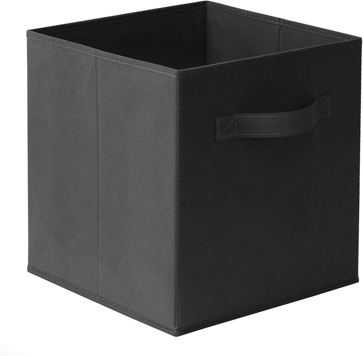 Casafield Set of 6 Collapsible Fabric Cube Storage Bins, Black - 11" Foldable Cloth Baskets for Shelves, Cubby Organizers & More - Image 10
