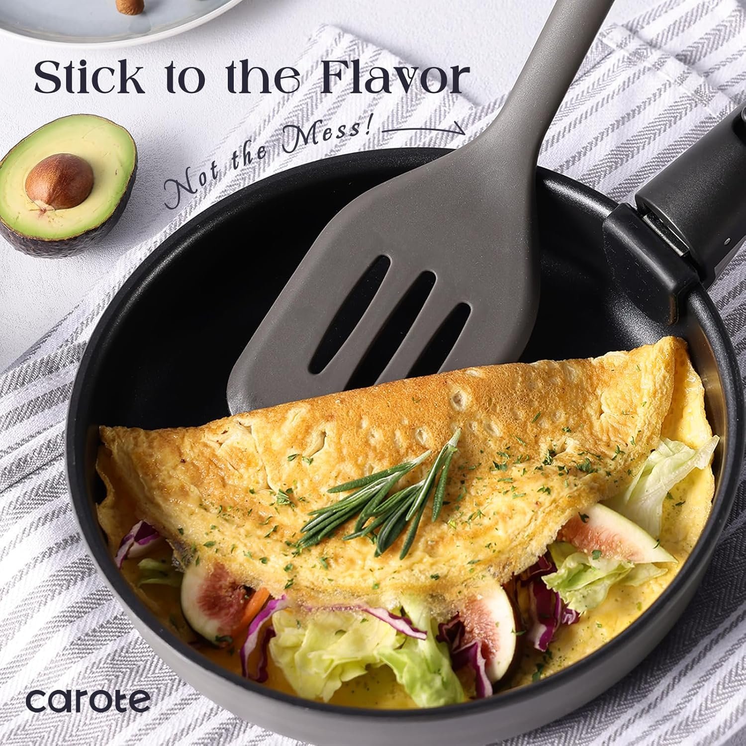 CAROTE Silicone Cooking Utensils Set, 26Pcs Kitchen Utensils Set for Non-Stick Cookware, Dishwasher Safe Kitchen Gadgets Tools, Heat Resistant Spatula Set - Image 5