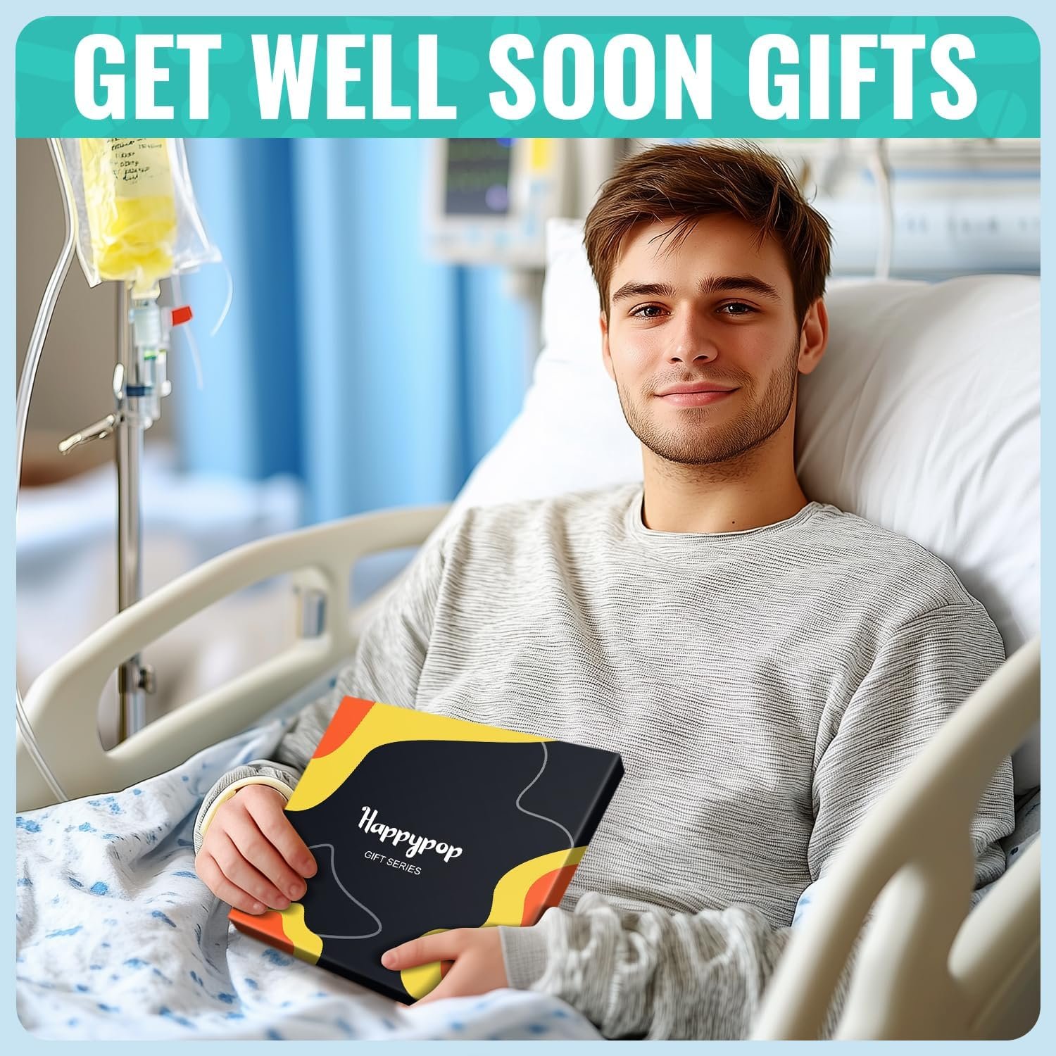 HAPPYPOP Get Well Soon Gifts for Men Women - After Surgery Gift, Cancer Awareness Chemo Recovery Sock - Image 7
