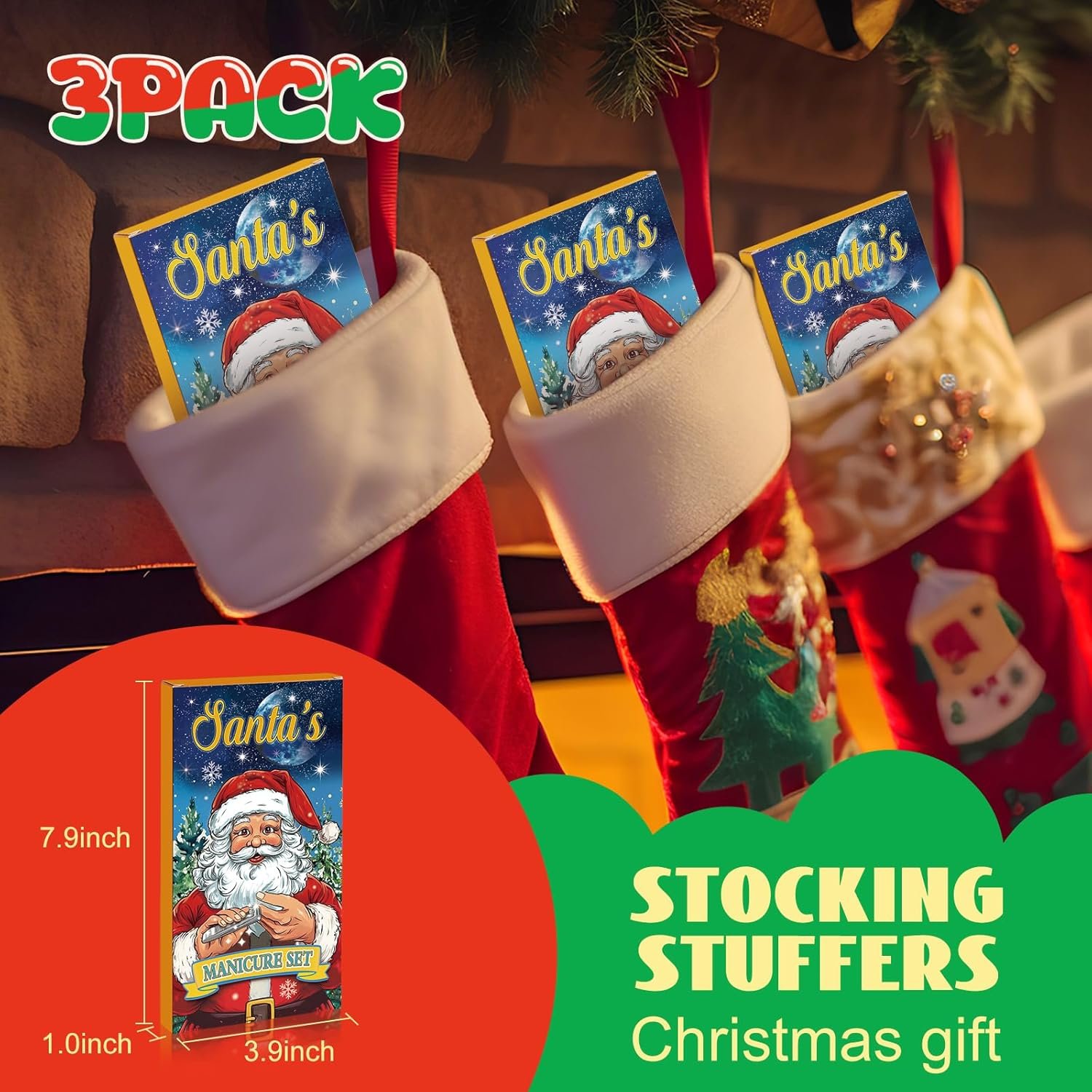 Honoson 3 Sets Manicure Kit 7 in 1 Christmas Stocking Stuffers for Men Nail Clippers Set Nail Kit Manicure Set Pedicure Kit Grooming Kit Nail Care Kit Christmas Gifts for Men Women Fingernail Toenail - Image 6