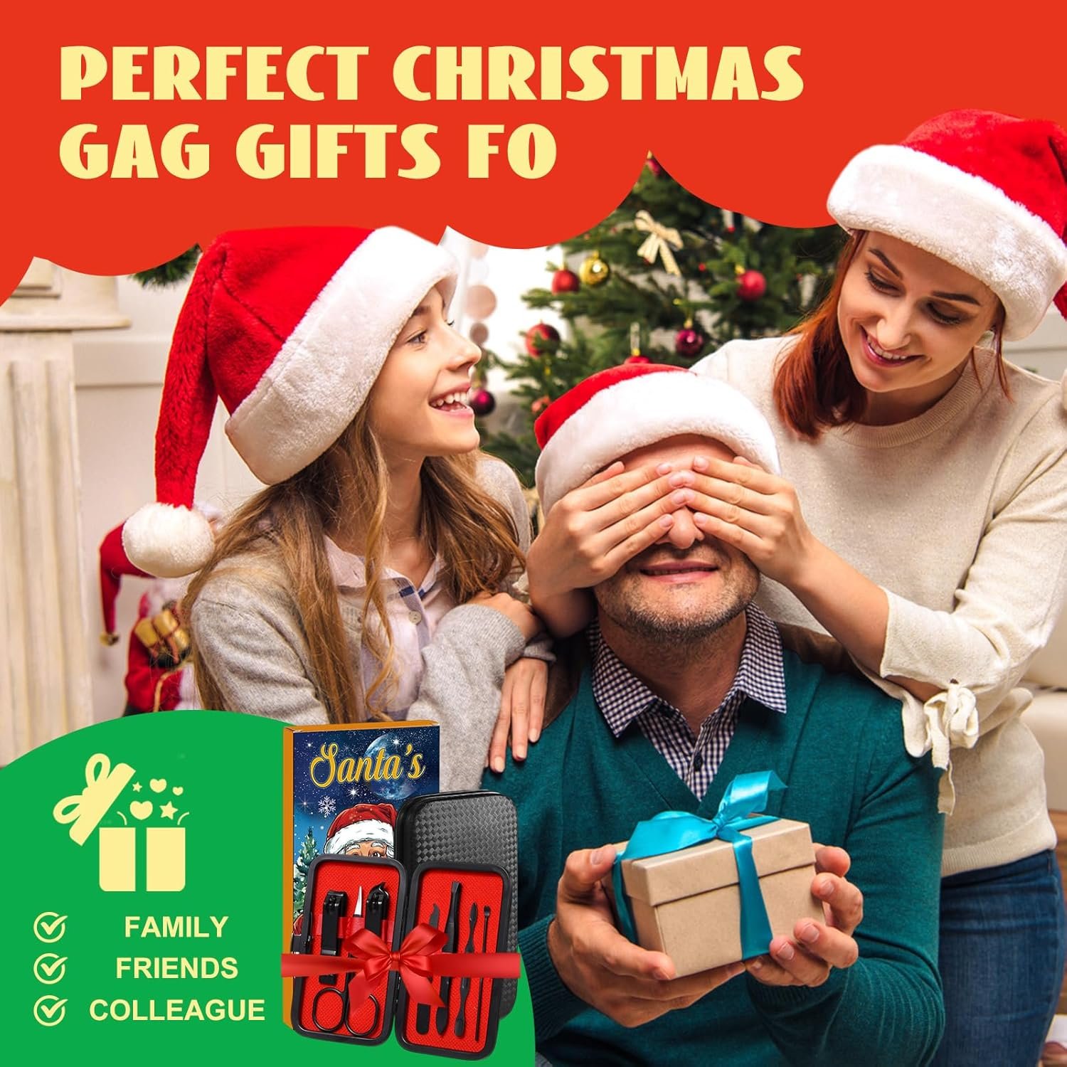 Honoson 3 Sets Manicure Kit 7 in 1 Christmas Stocking Stuffers for Men Nail Clippers Set Nail Kit Manicure Set Pedicure Kit Grooming Kit Nail Care Kit Christmas Gifts for Men Women Fingernail Toenail - Image 7