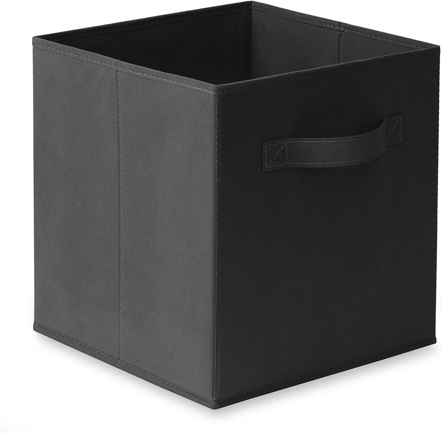 Casafield Set of 6 Collapsible Fabric Cube Storage Bins, Black - 11" Foldable Cloth Baskets for Shelves, Cubby Organizers & More - Image 3