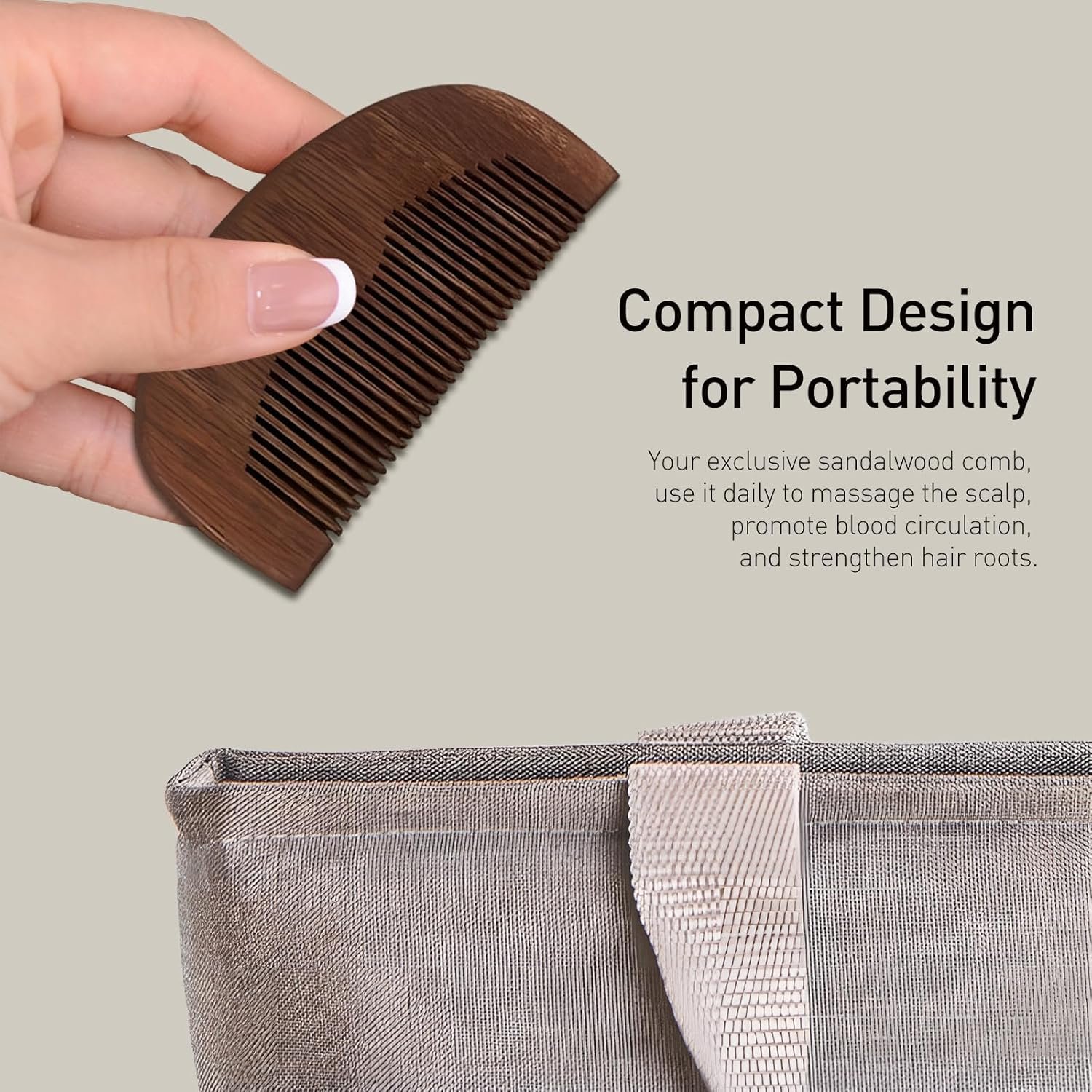 Beard & Mustache Wood Comb - Ideal for Oils and Balms, Anti-Static for All Beard Types, Pocket-Sized - Image 7