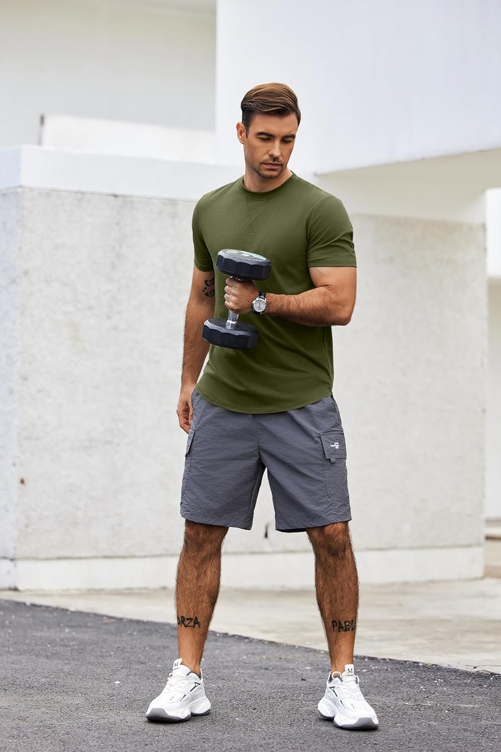 COOFANDY Mens T Shirts Casual Short Sleeve Cotton Tee Shirts Hipster Hip Hop Longline T-Shirt Basic Summer Tops - Image 5