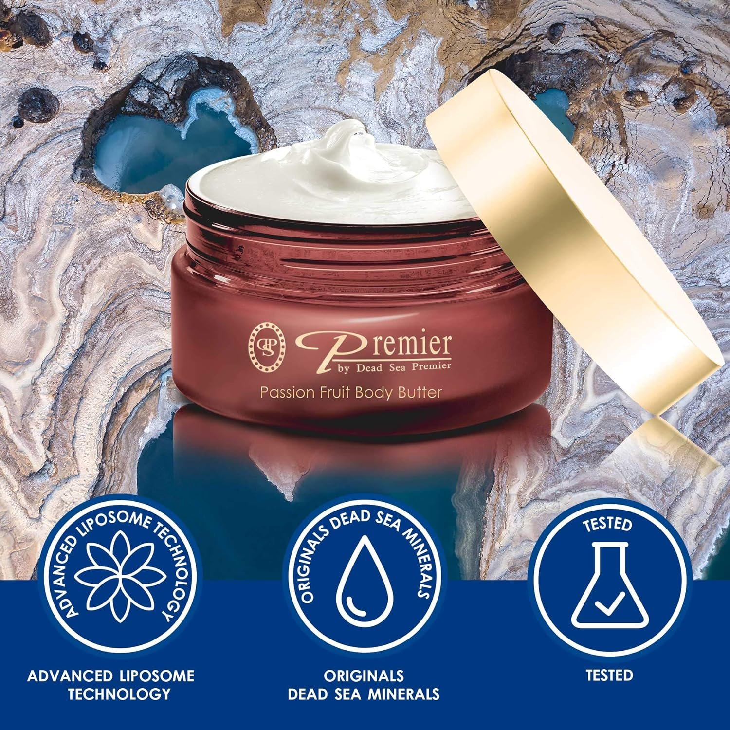 Premier Dead Sea Aromatic Body Butter – Passion Fruit, Hydrating Shea Body Butter for Women & Men, Moisturizing, Firming & Anti-Aging Cream for Dry Skin, Hand & Body, 5.95 Fl.oz - Image 4